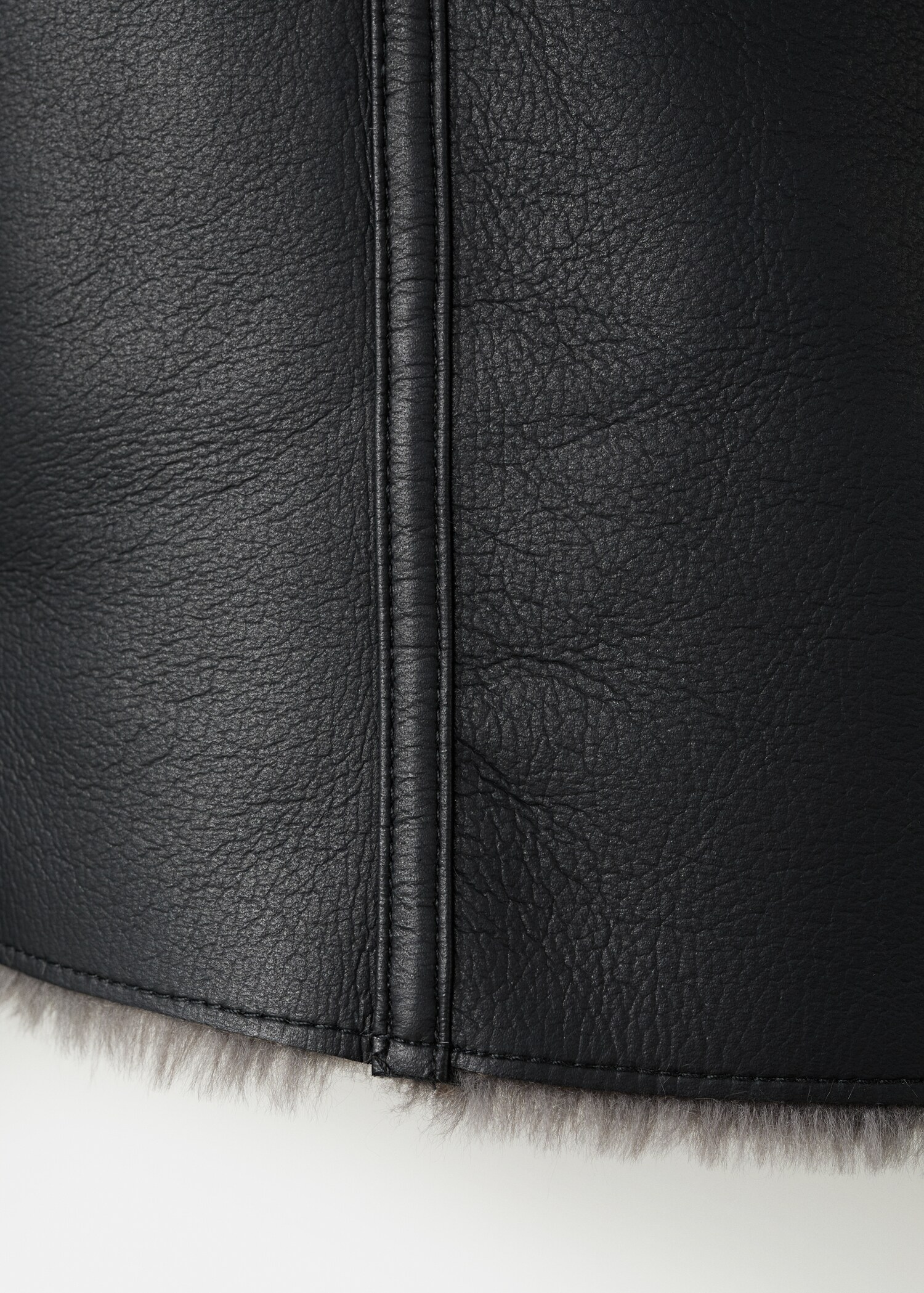 Faux fur biker jacket - Details of the article 0