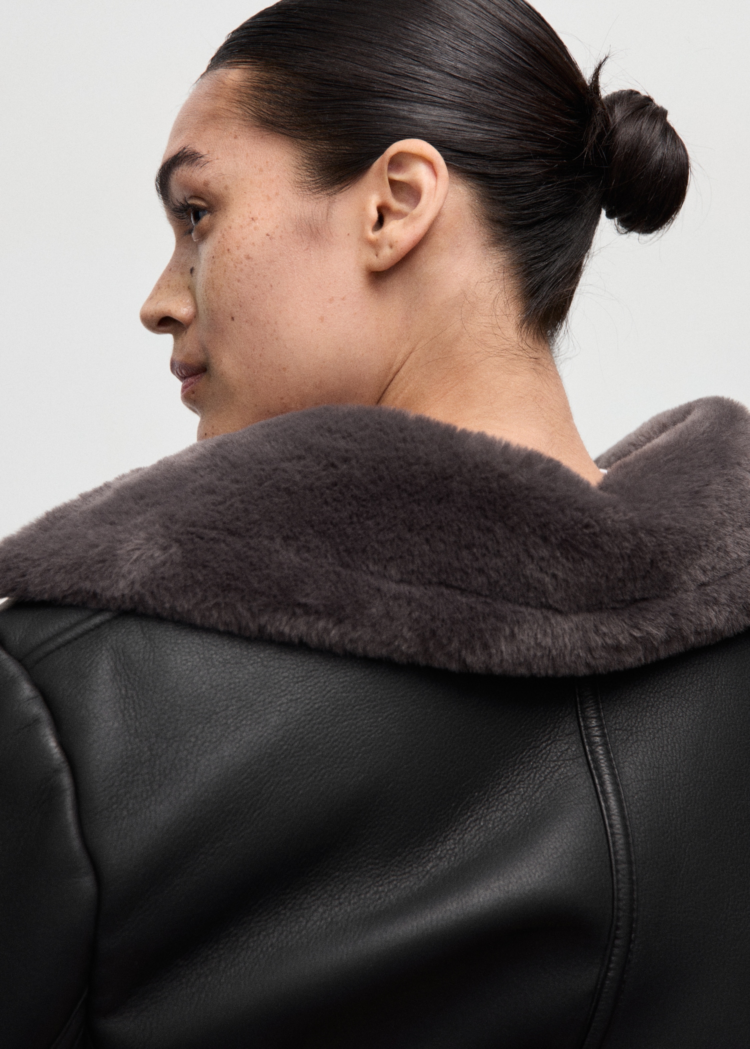 Faux Fur Biker Jacket