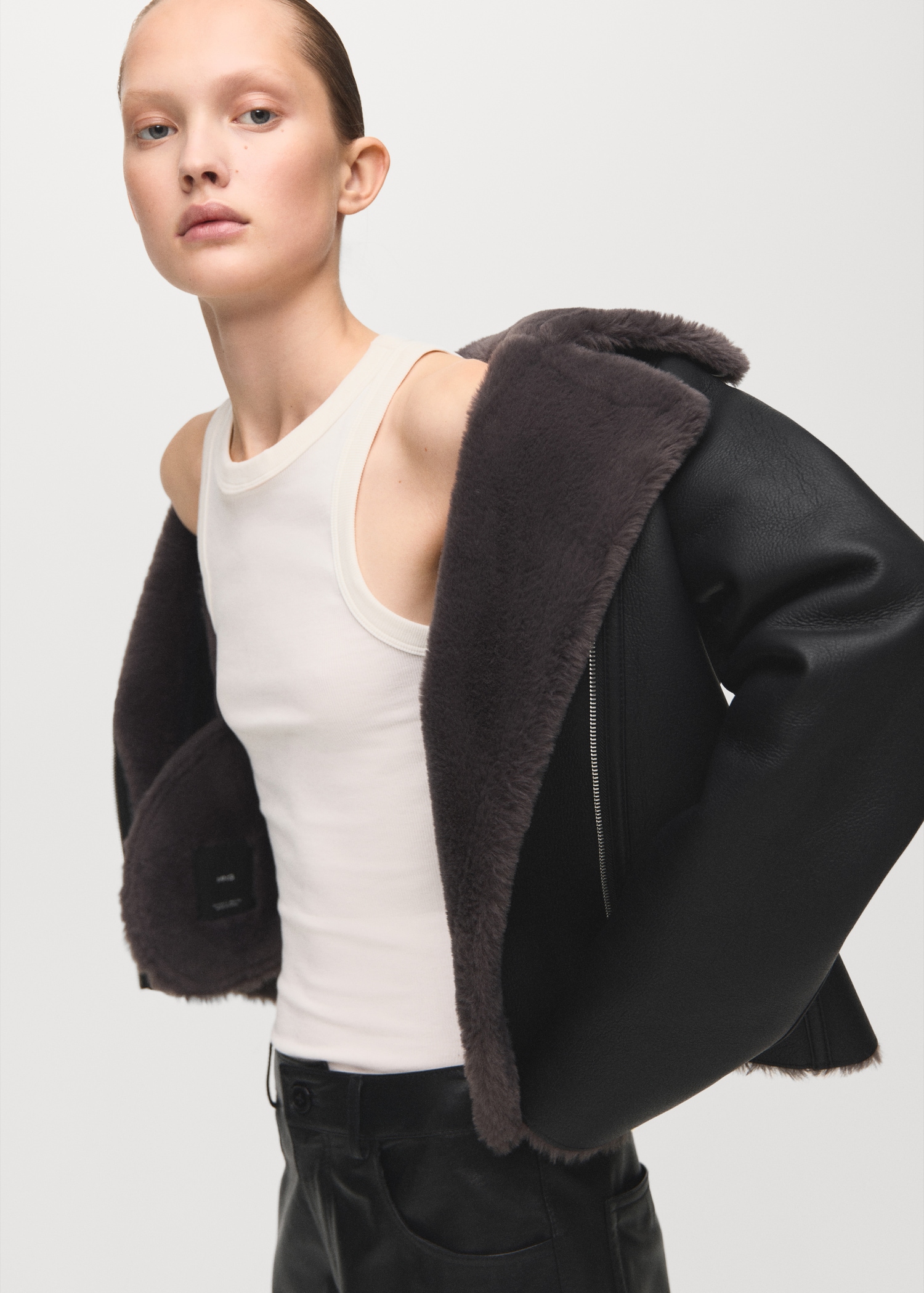 Faux Fur Biker Jacket