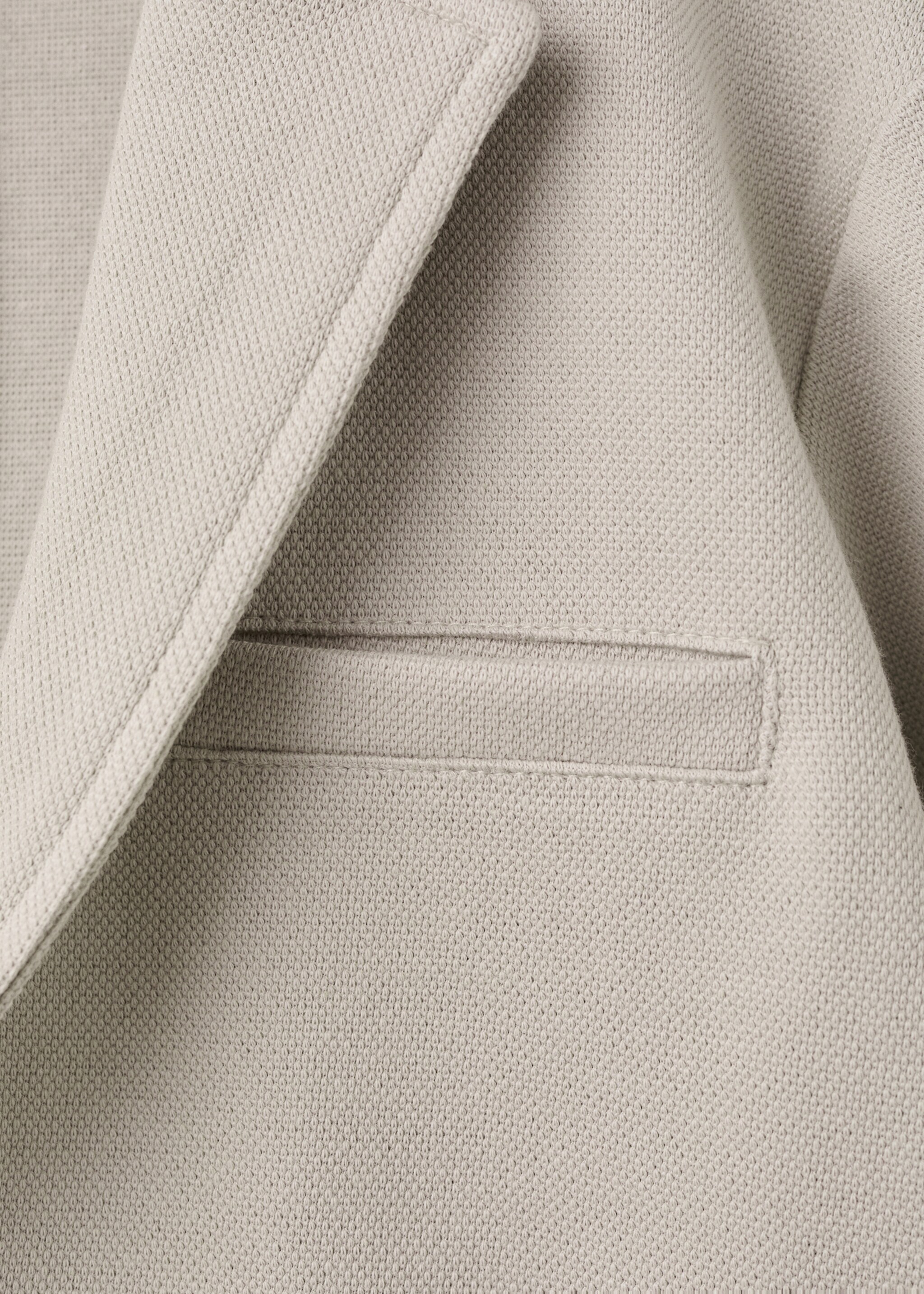 Veste piqué de coton - Détail de l'article 8, Sable. Ref: 27091188-00.