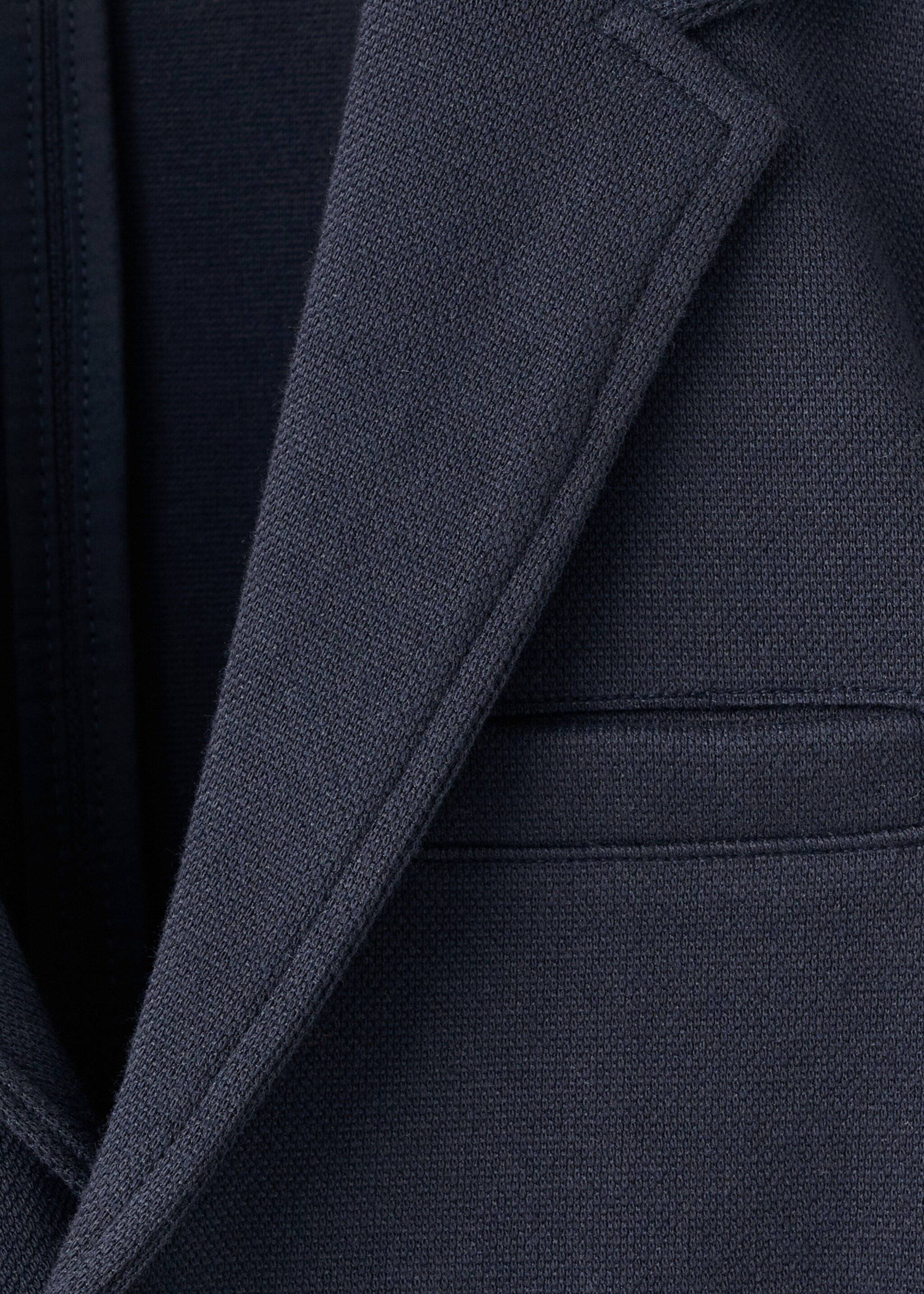 Veste piqué de coton - Détail de l'article 8, Bleu marine. Ref: 27091188-00.