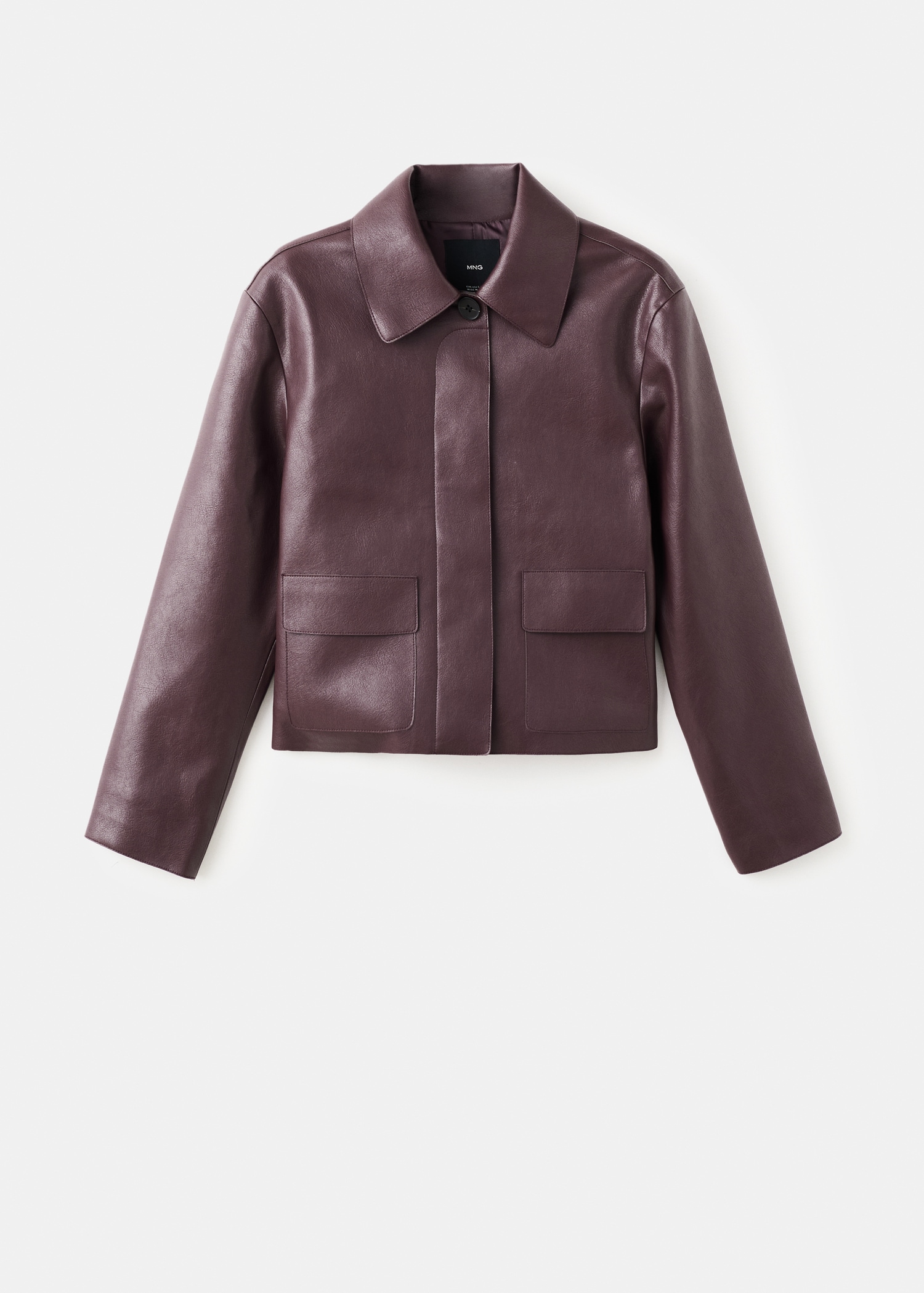 Faux leather effect jacket with pockets - Article without model