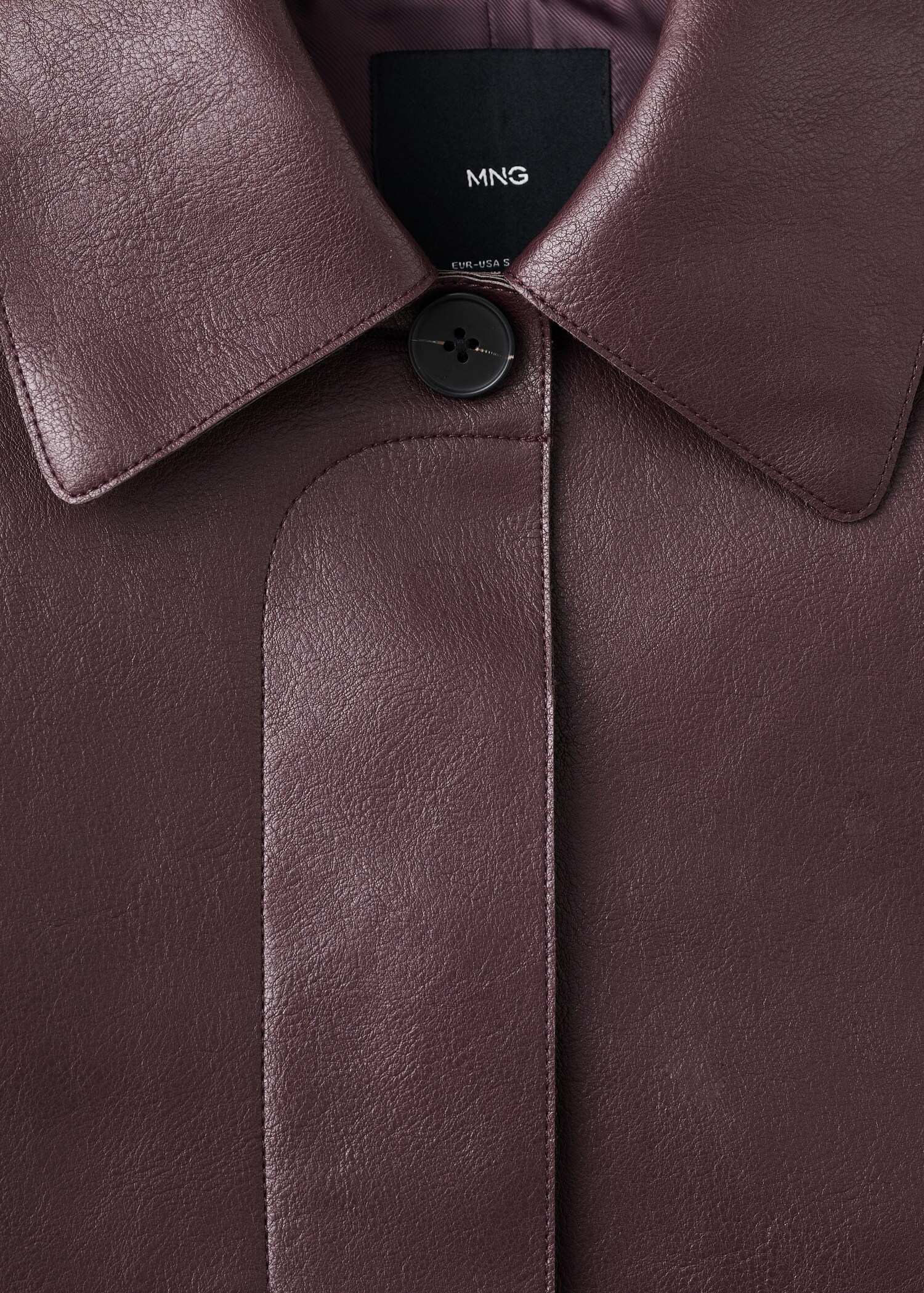 Faux leather effect jacket with pockets - Details of the article 8