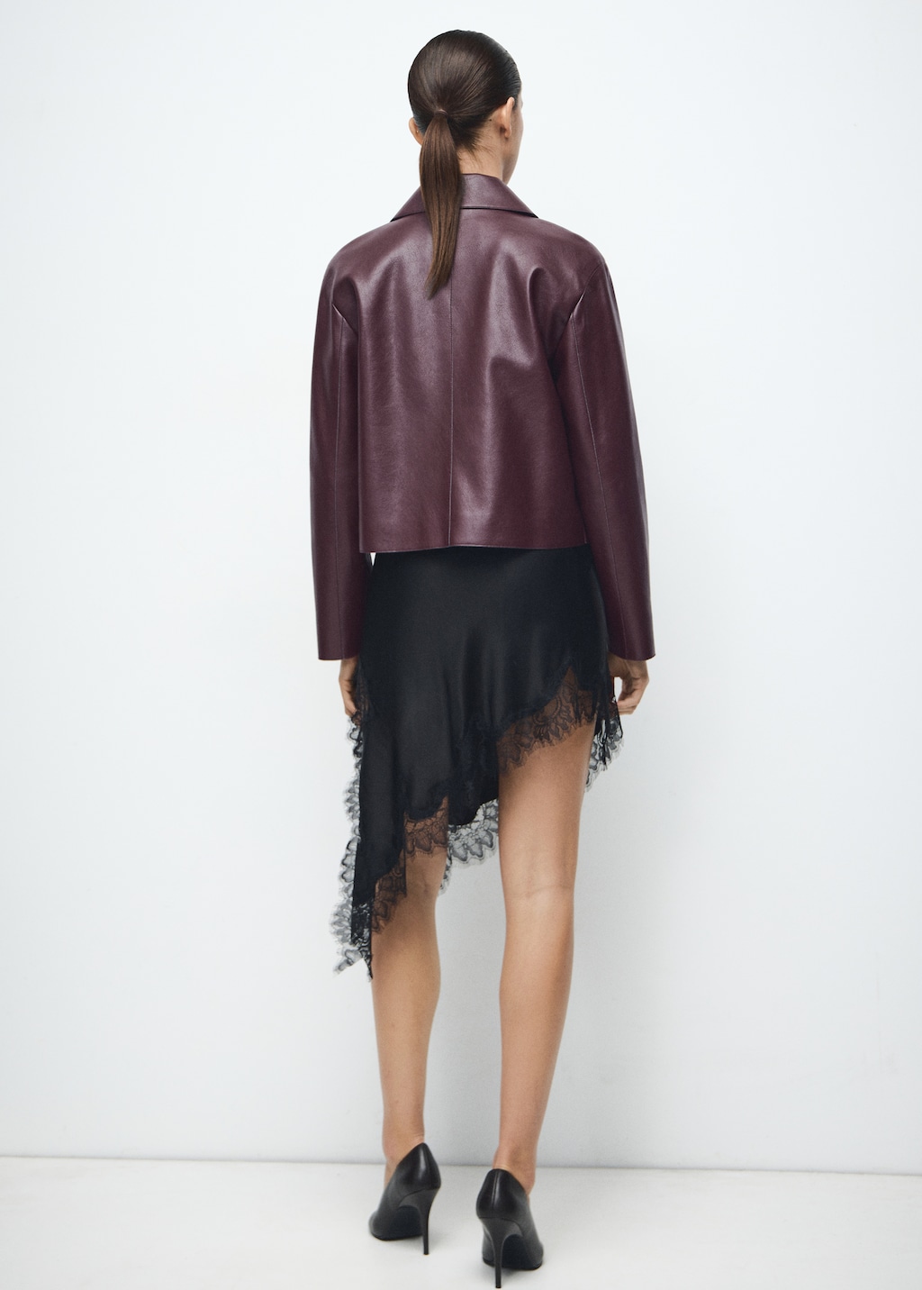 Mango Faux-leather jacket with pockets thumbnail