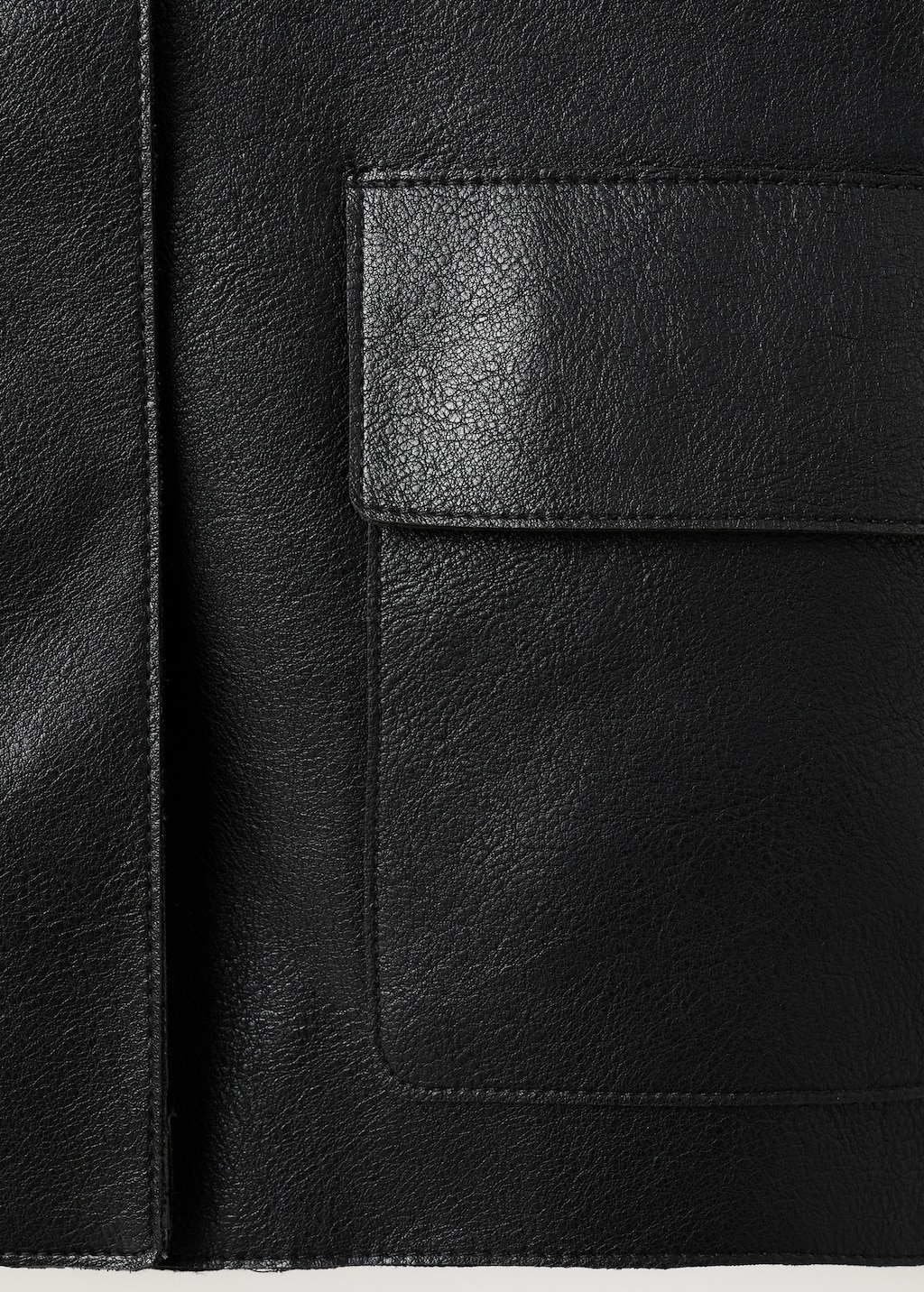 Mango Faux-leather jacket with pockets