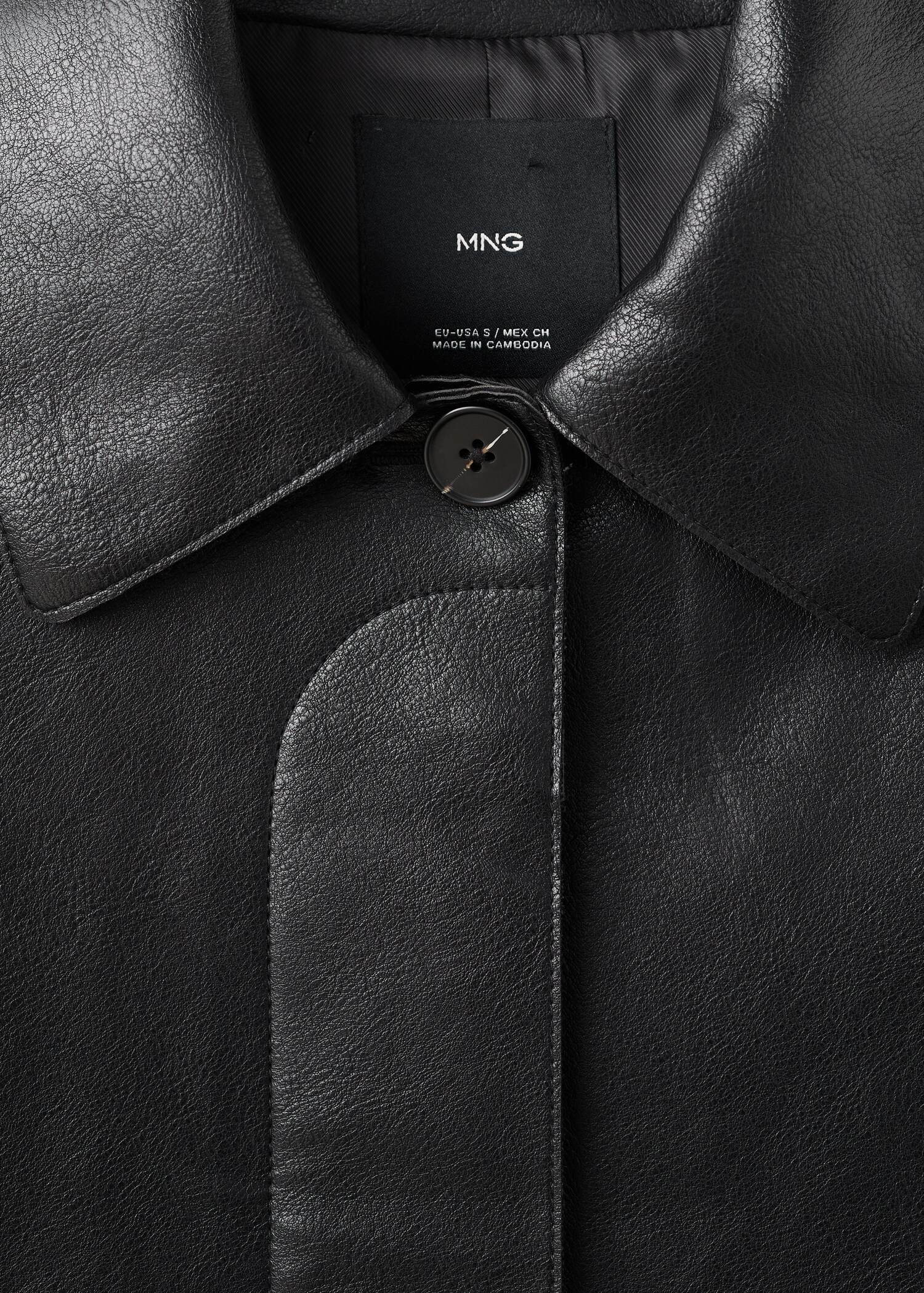 Faux leather effect jacket with pockets - Details of the article 8
