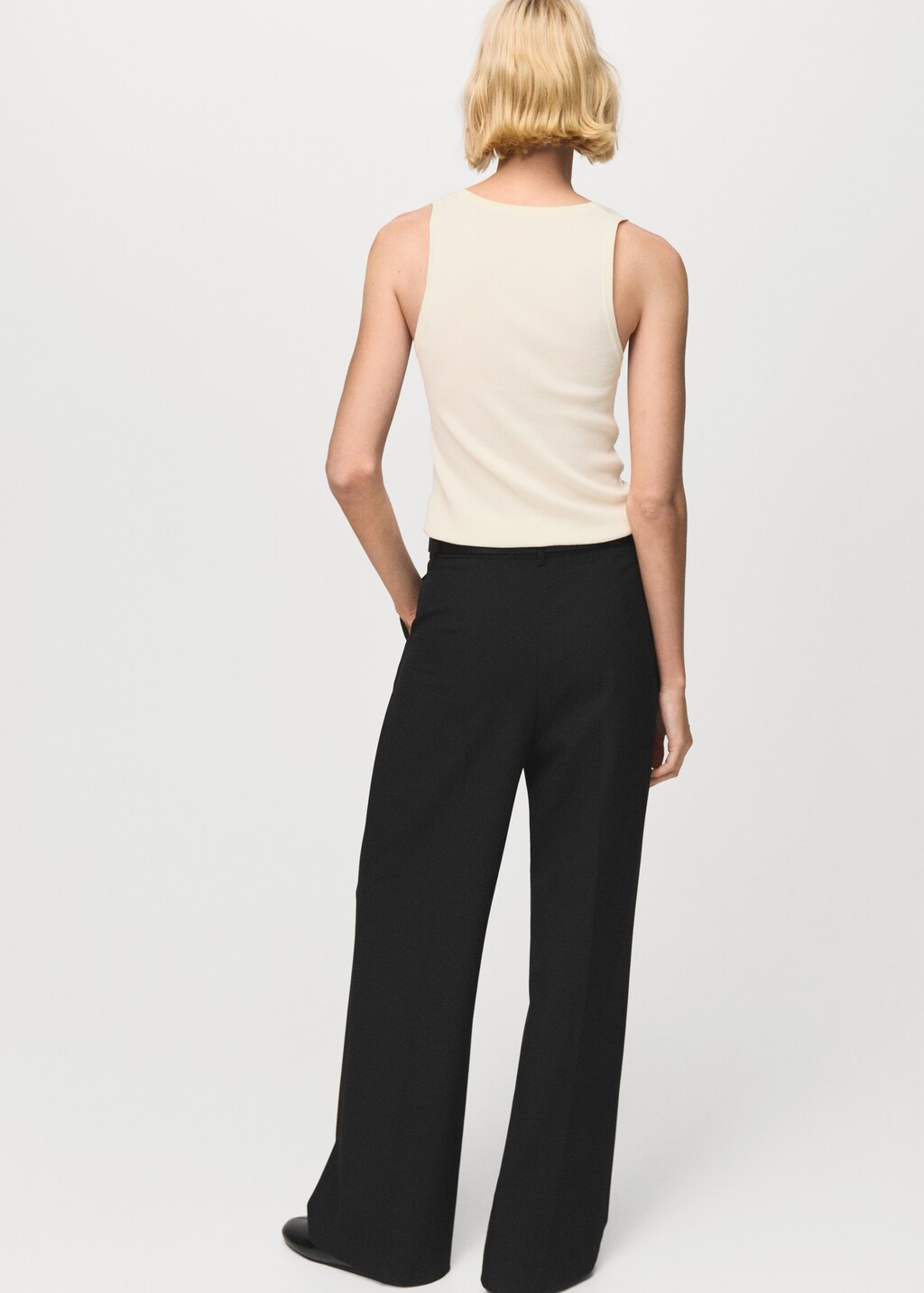 Mango Wool-blend knitted top