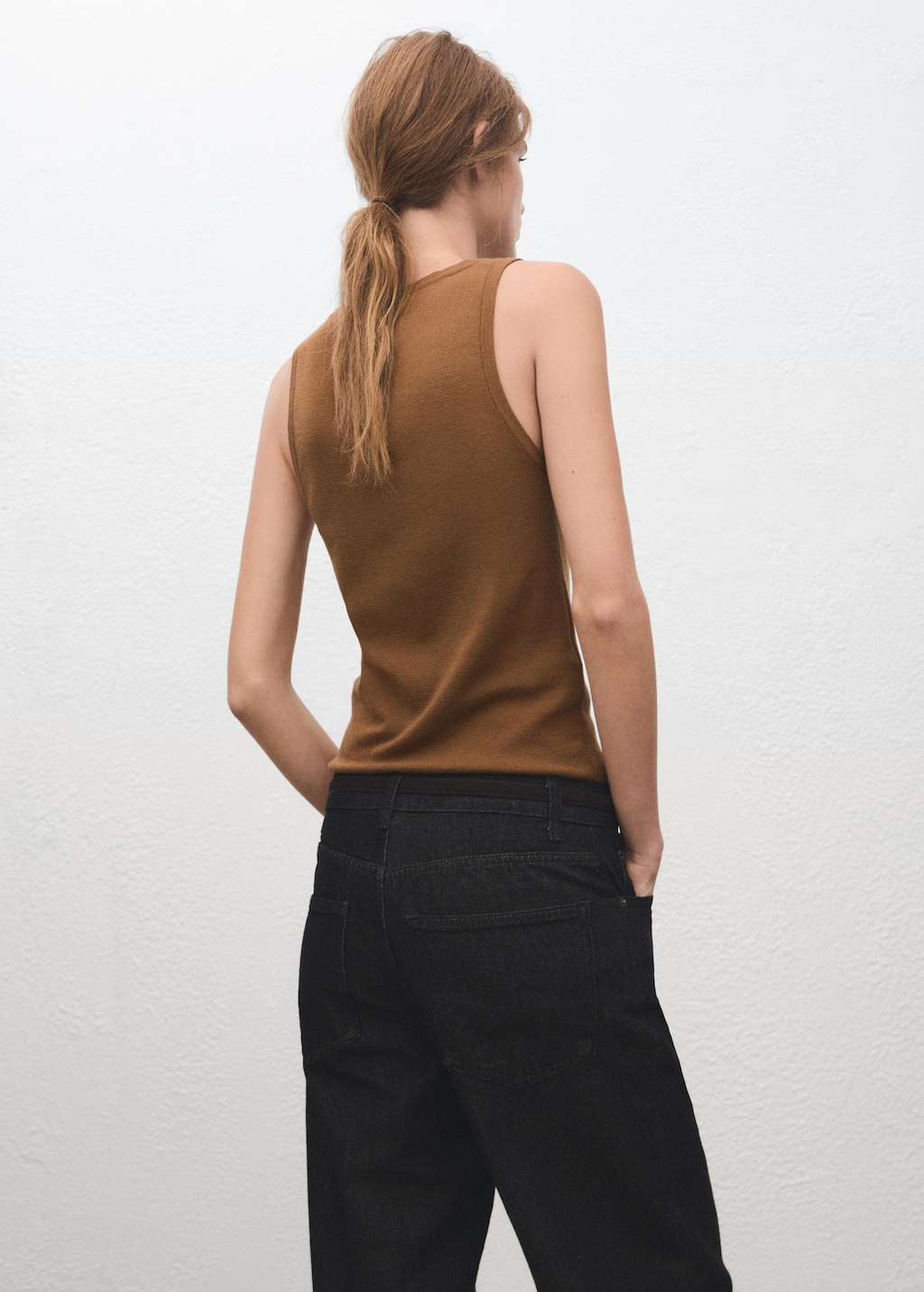 Mango Wool-blend knitted top