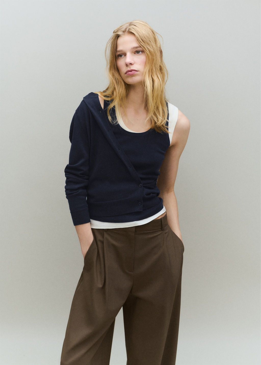 Mango Wool-blend knitted top