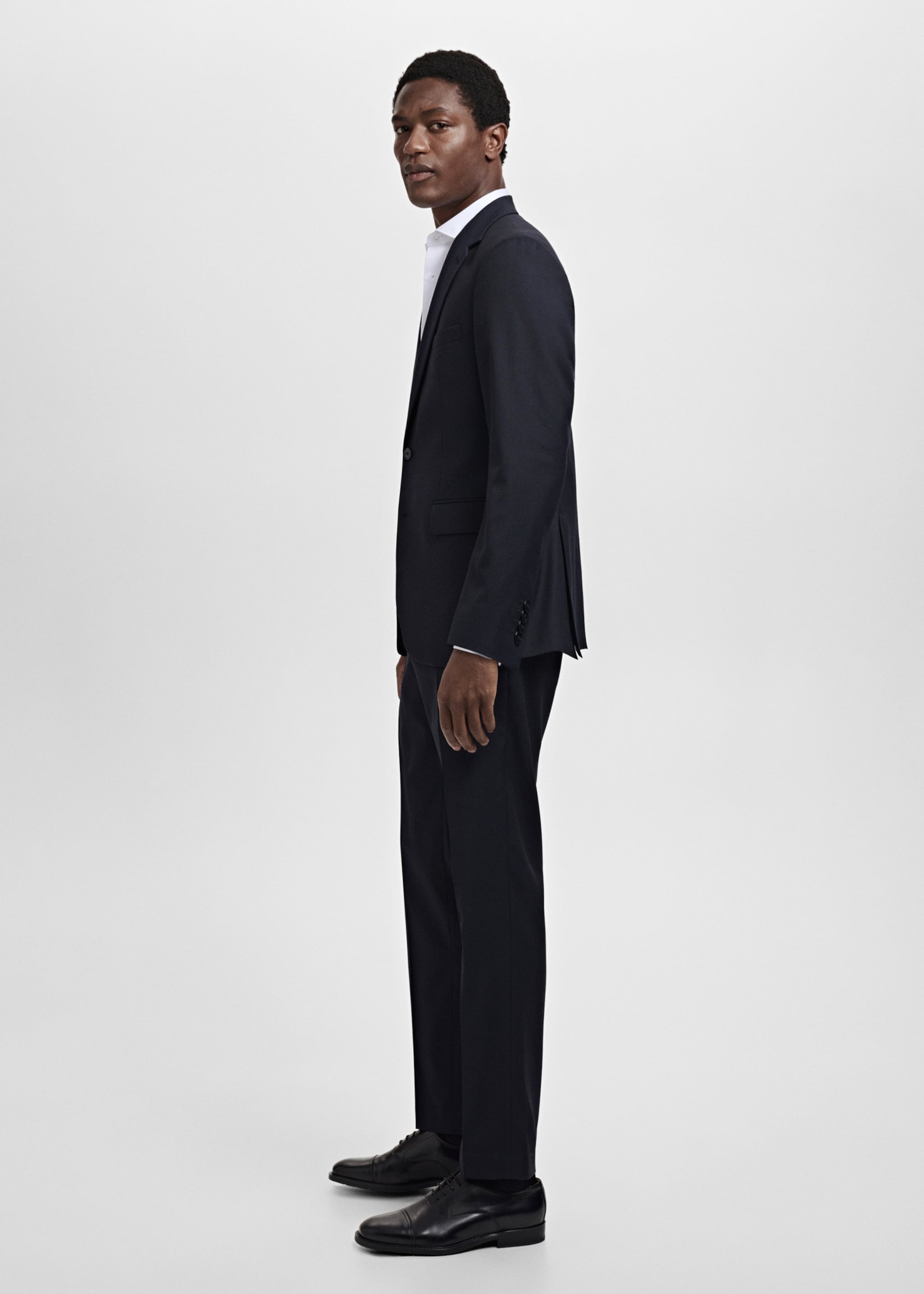 Milan slim-fit suit jacket - Details of the article 2, Navy. Ref: 27051223-00.
