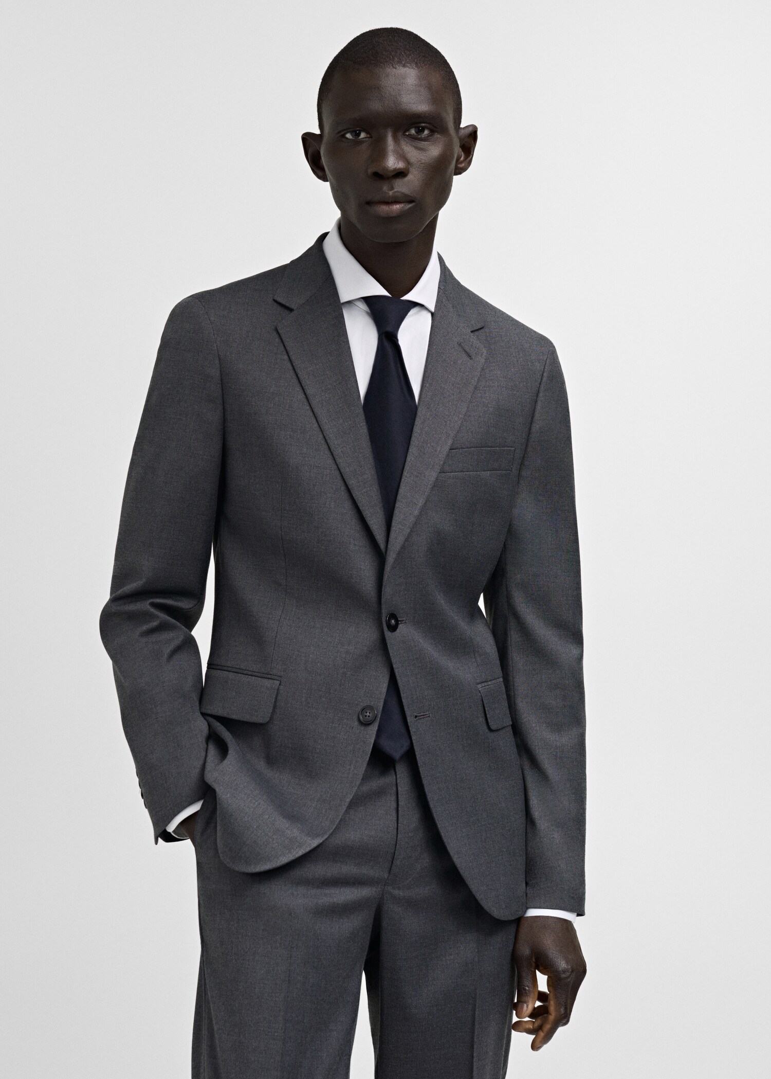 Milan slim-fit suit jacket - Medium plane