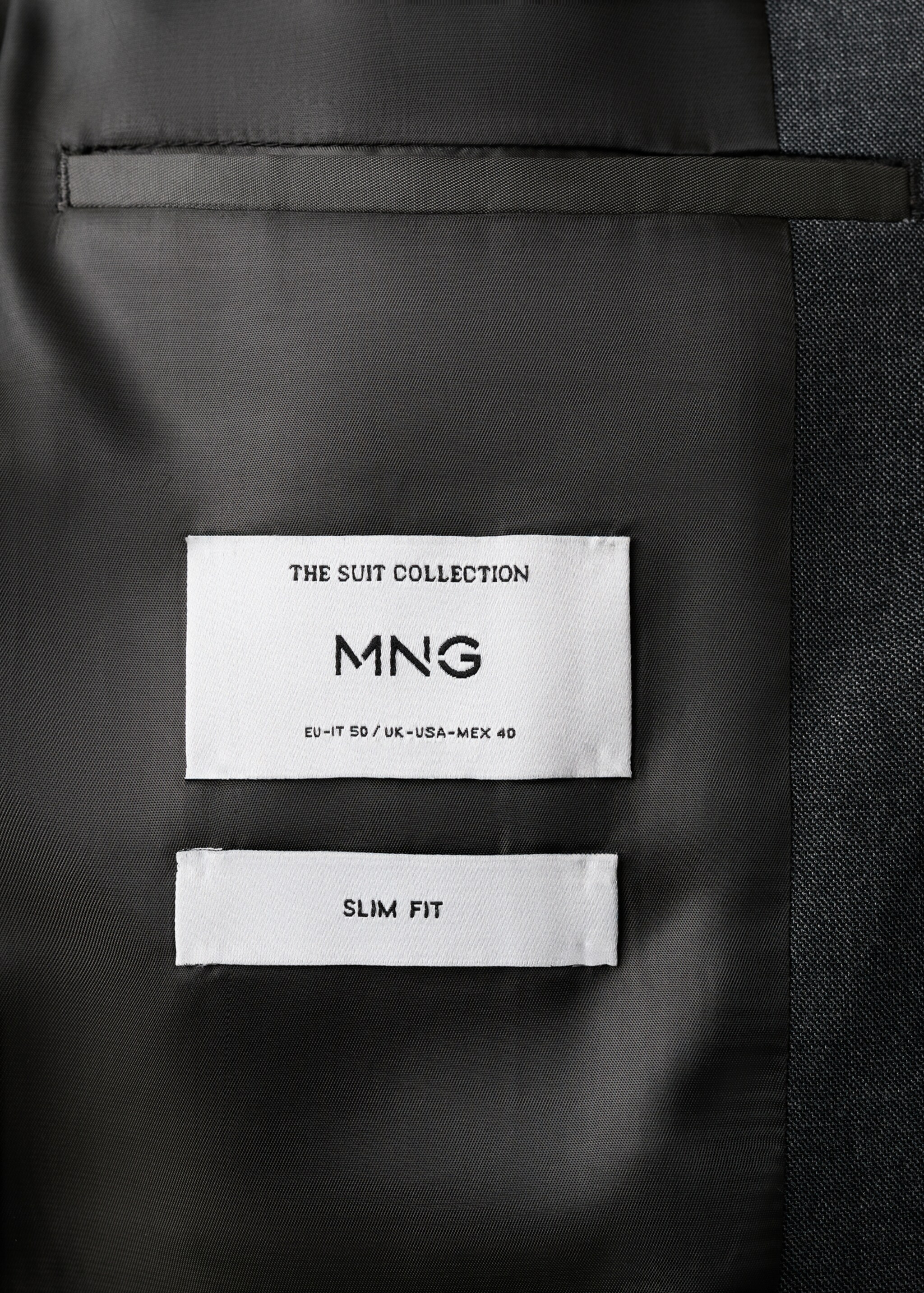 Milan slim-fit suit jacket - Details of the article 0, Grey. Ref: 27091192-00.