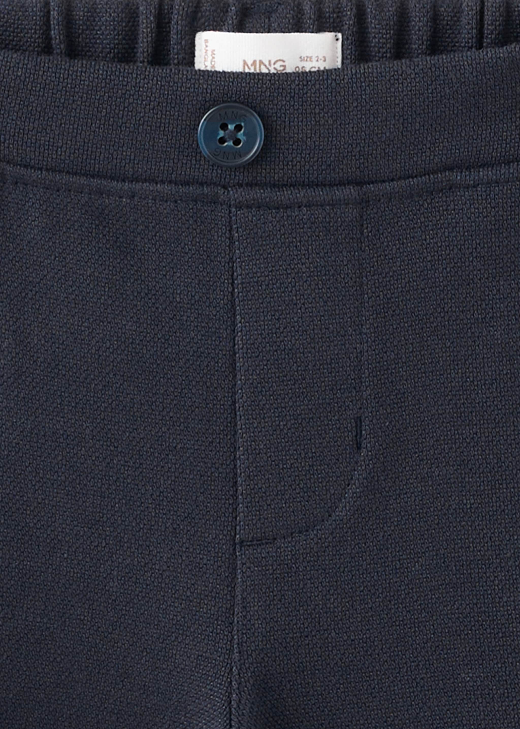 Piqué pantalon - Detail van het artikel 8, Marineblauw. Ref: 27091193-00.
