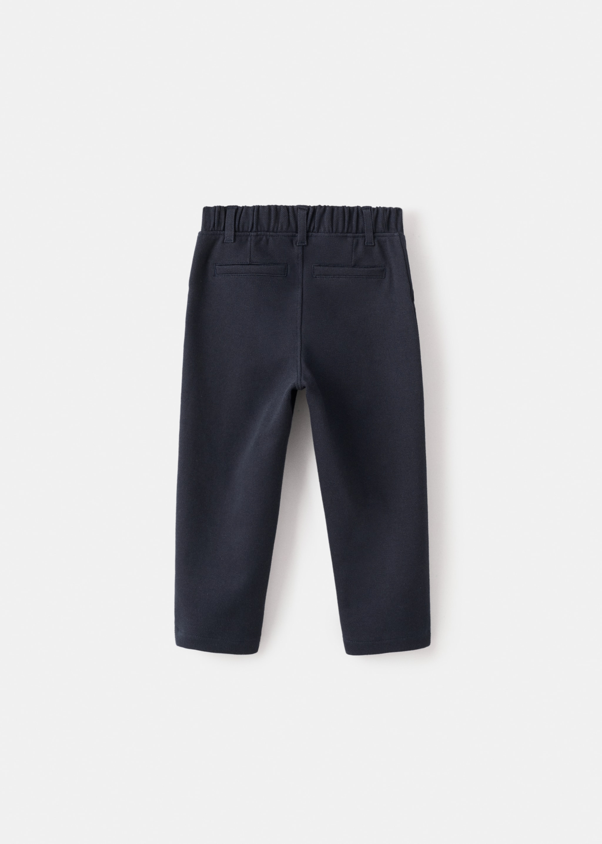 Piqué pantalon - Achterkant van het artikel, Marineblauw. Ref: 27091193-00.