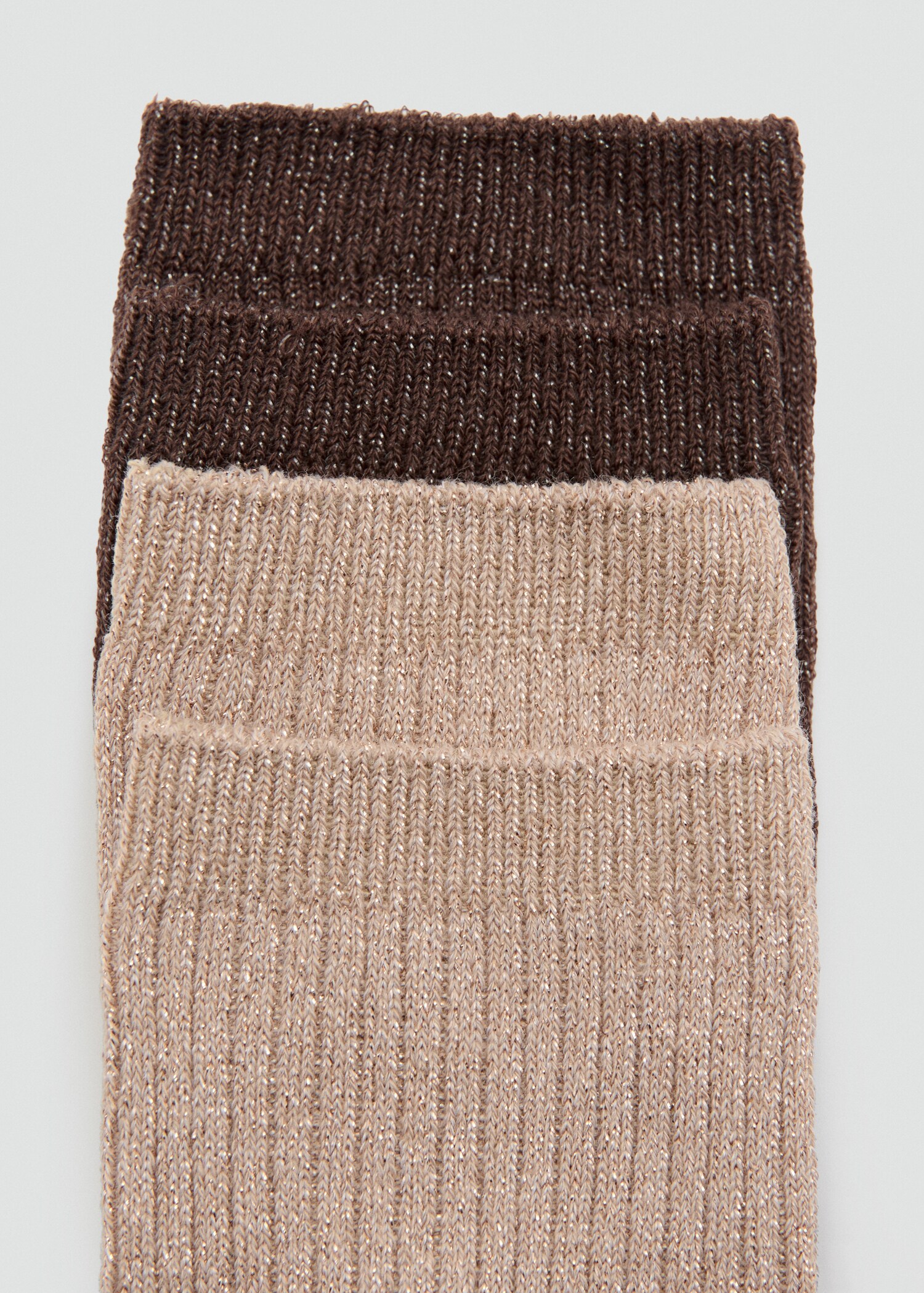 Pack of 2 ribbed lurex socks - Medium plane