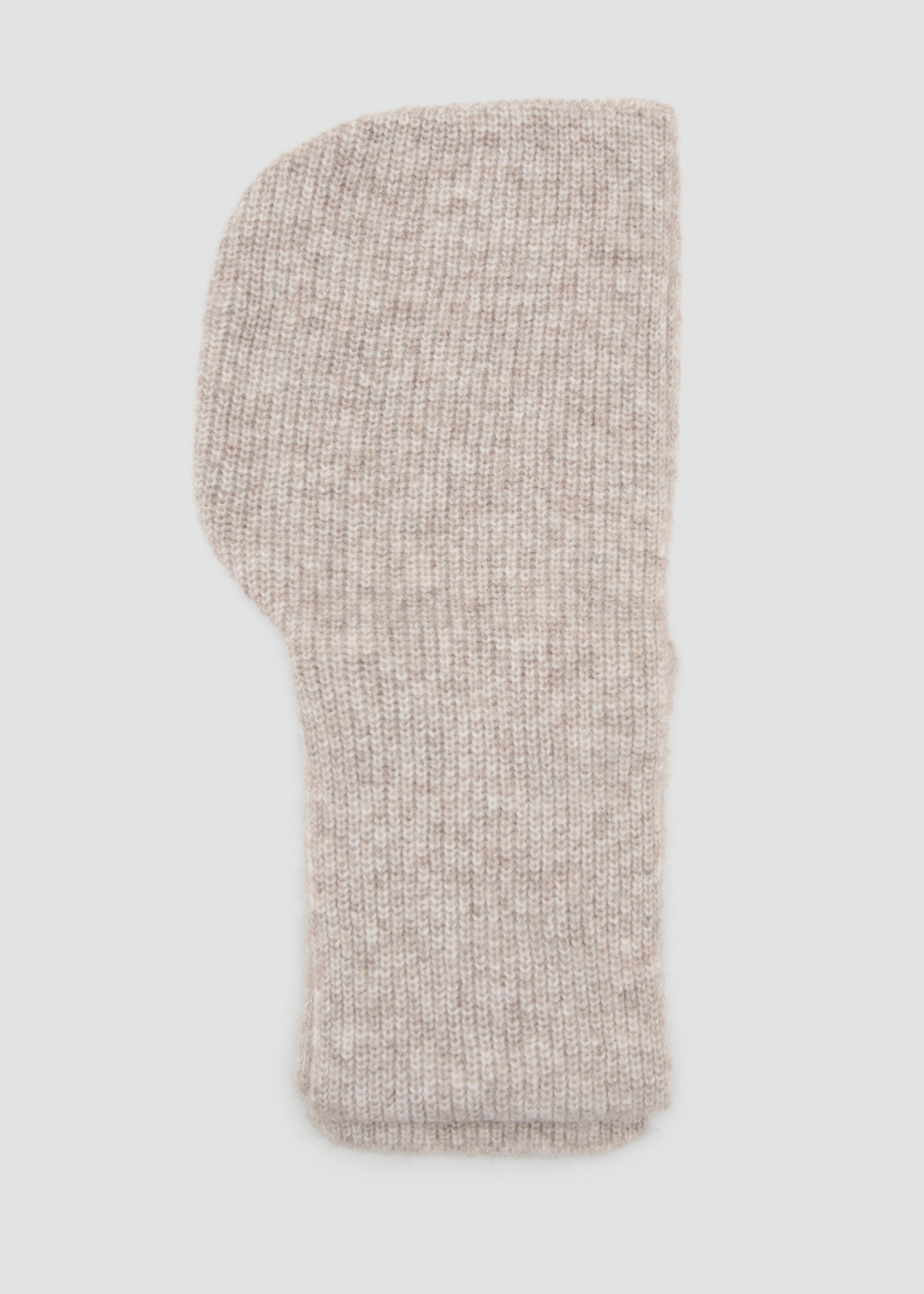 Combined knit scarf - Article without model, Medium Brown. Ref: 27091195-00.