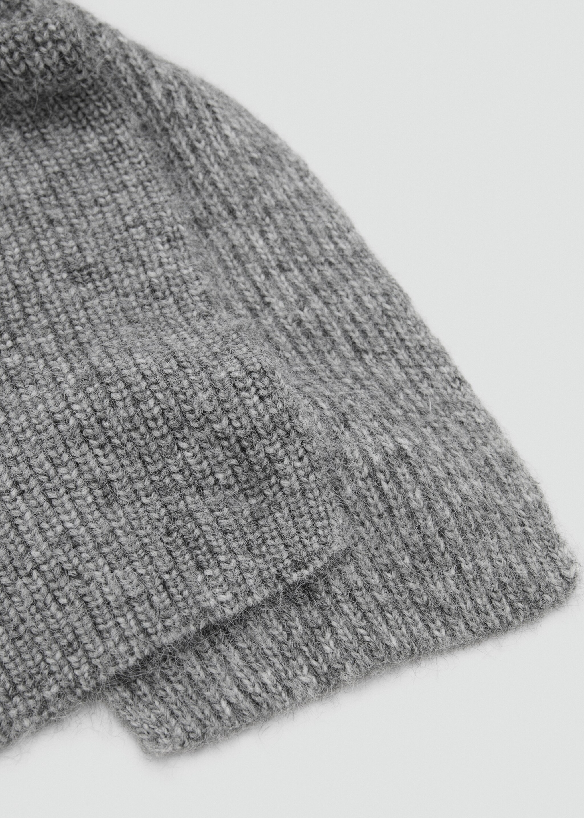 Combined knit scarf - Medium plane, Medium Heather Grey. Ref: 27091195-00.