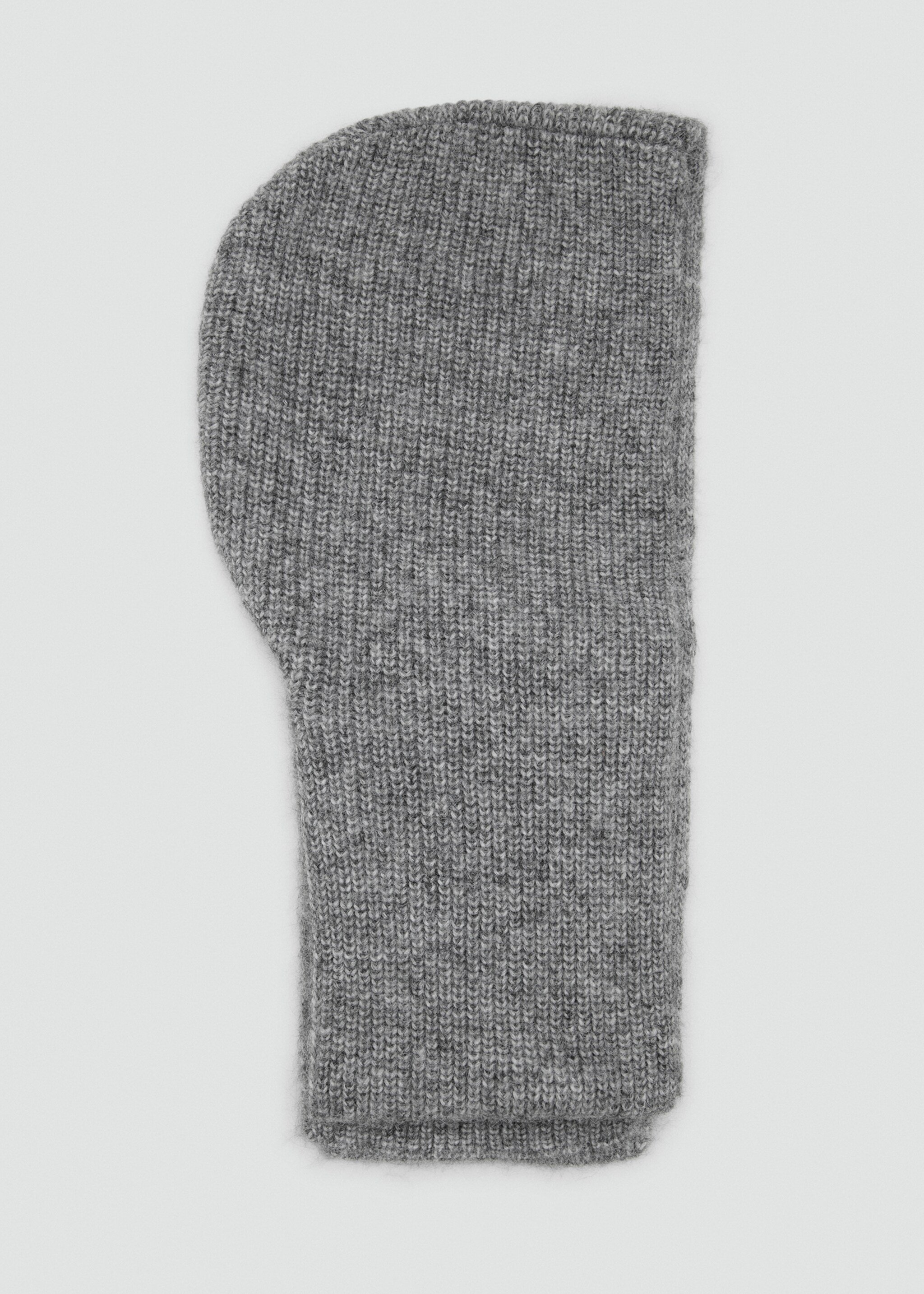 Combined knit scarf - Article without model, Medium Heather Grey. Ref: 27091195-00.