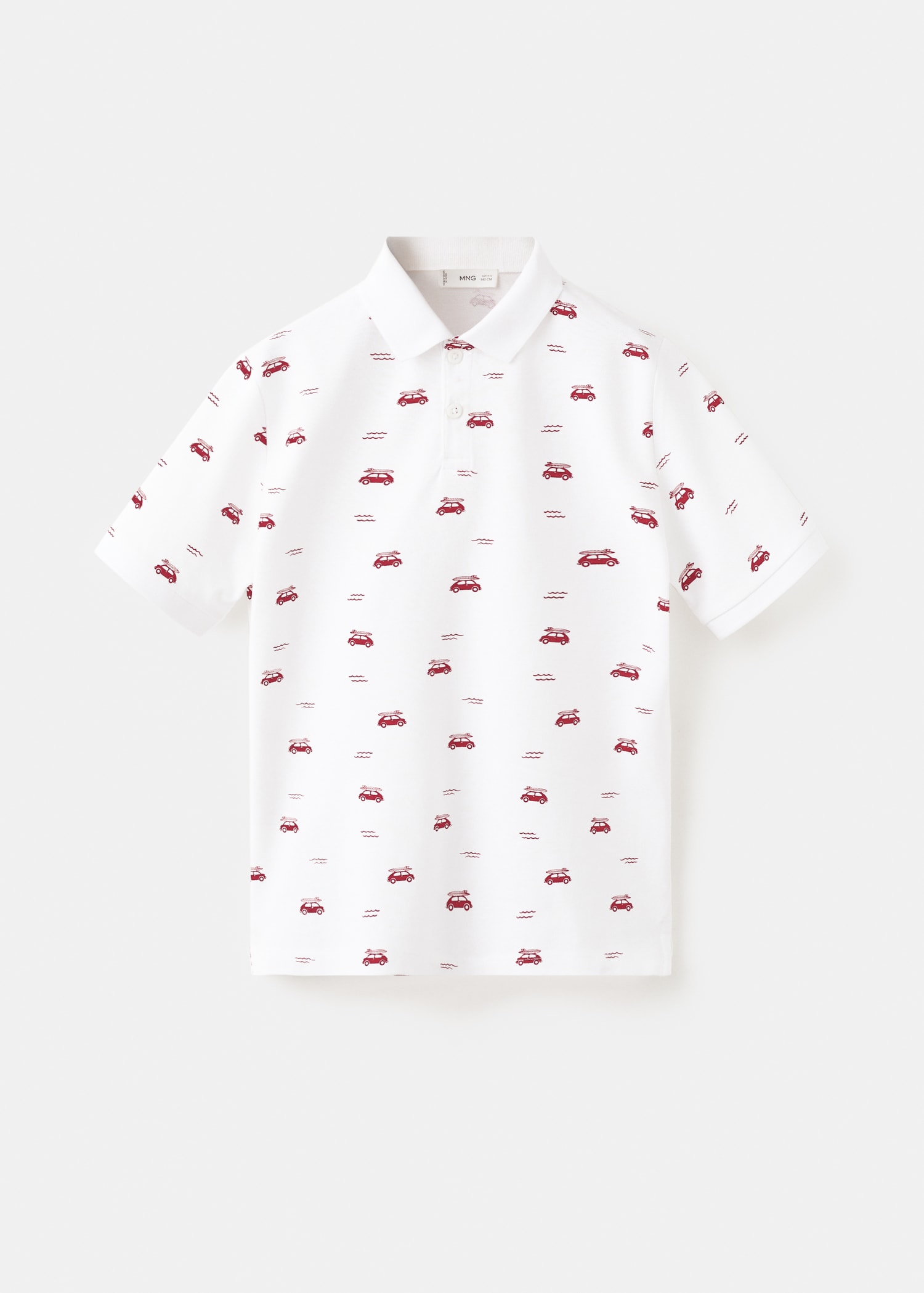 Printed cotton polo shirt - Article without model