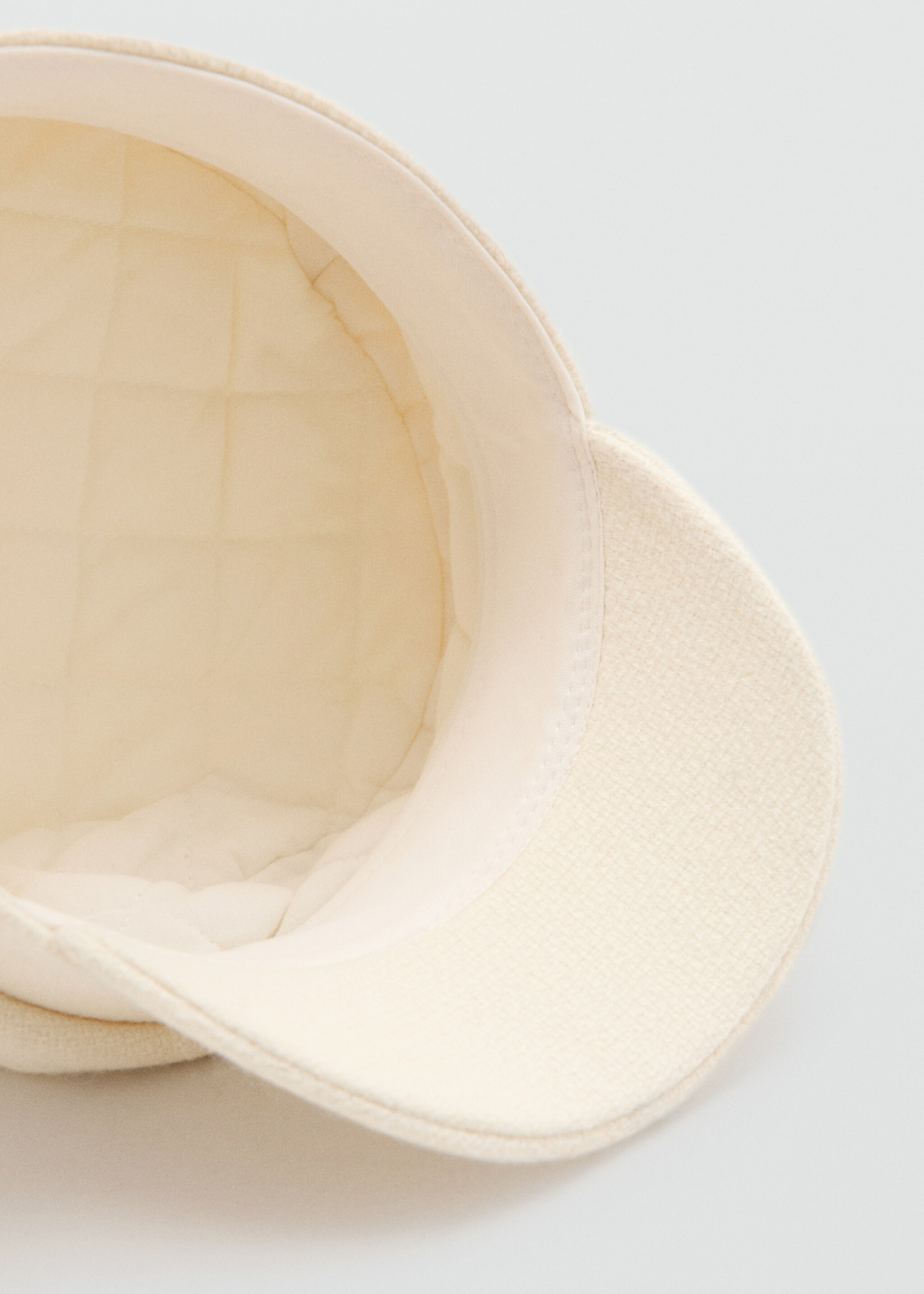 Baker boy cap - Details of the article 1, Ecru. Ref: 27091199-00.