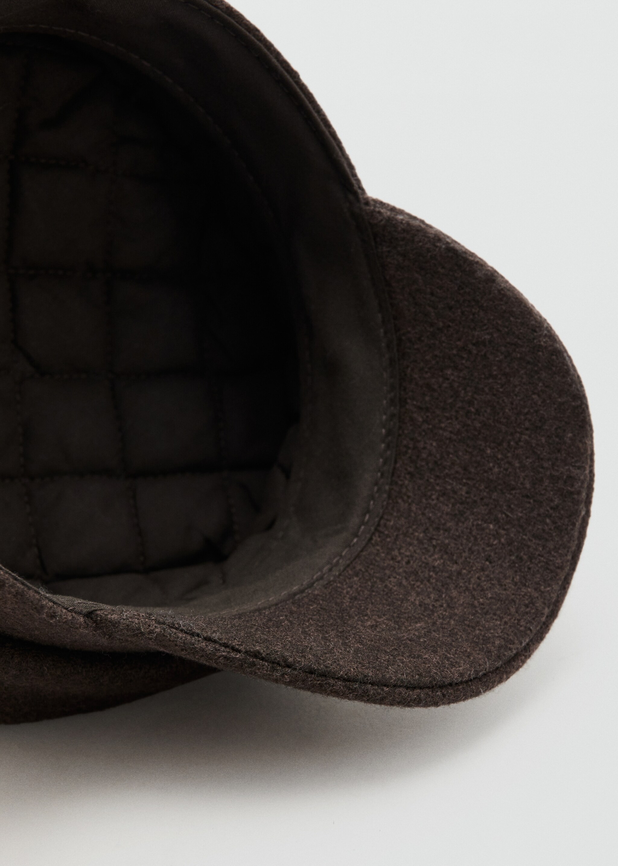 Baker boy cap - Details of the article 2, Chocolate. Ref: 27091199-00.