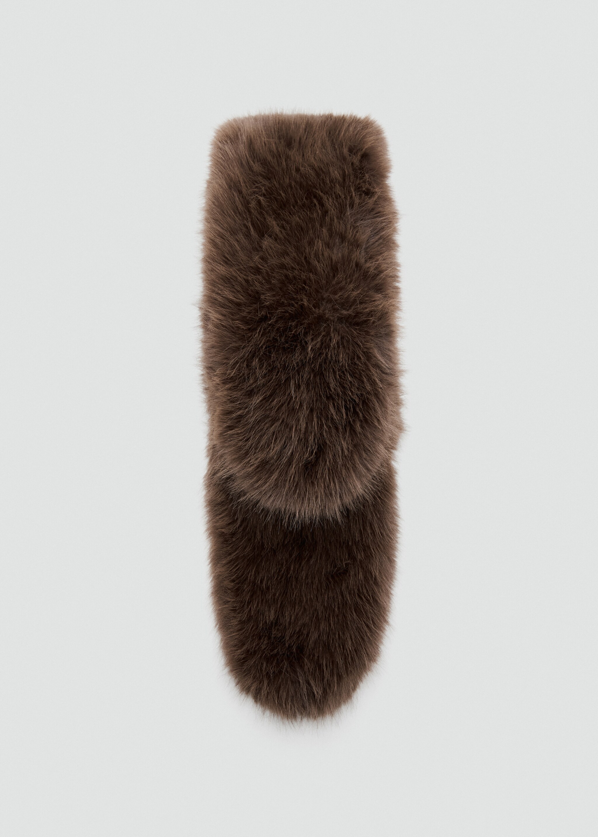 Écharpe effet peluche - Article sans modèle, Chocolat. Ref: 27091200-00.