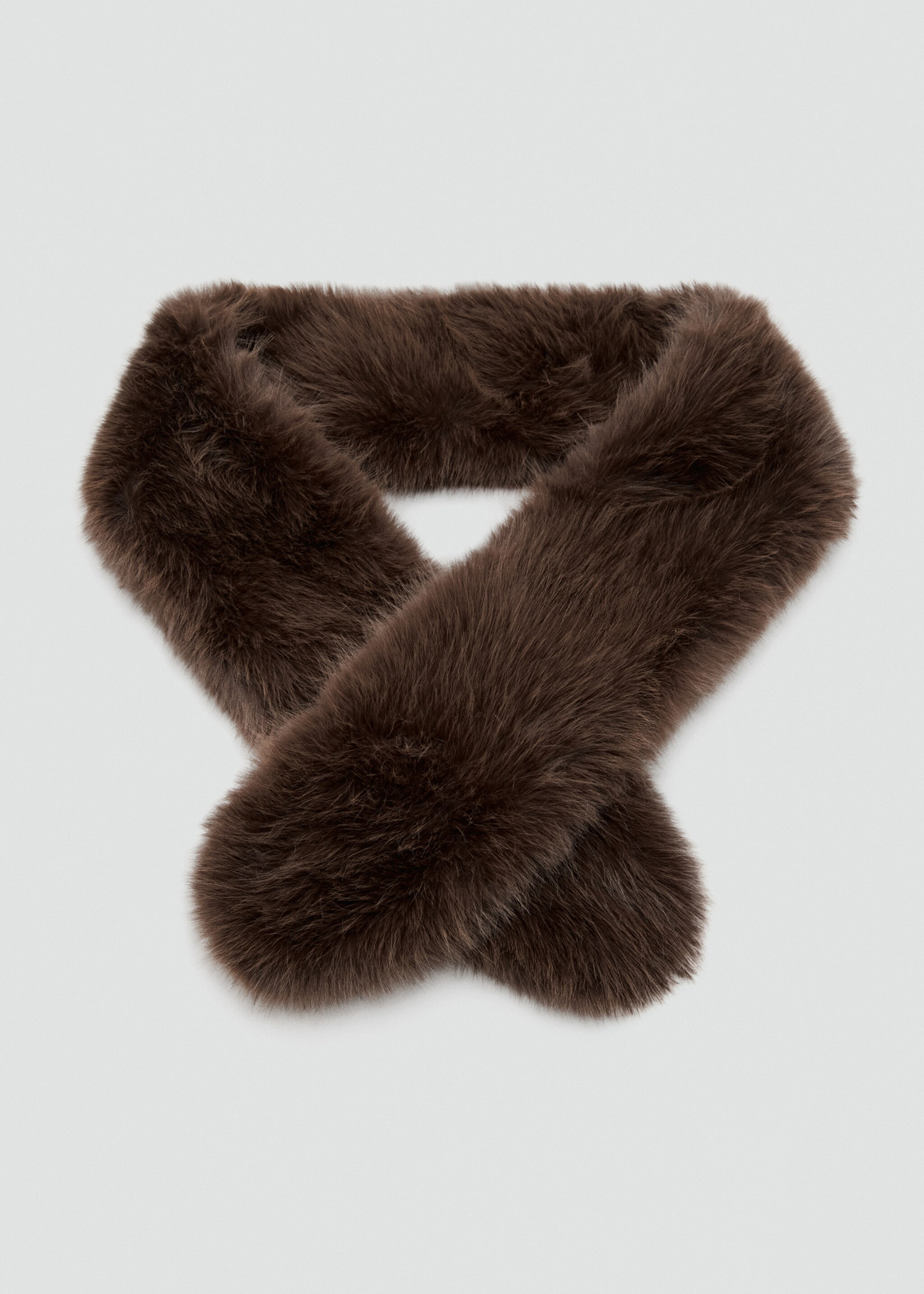 Écharpe effet peluche - Détail de l'article 1, Chocolat. Ref: 27091200-00.