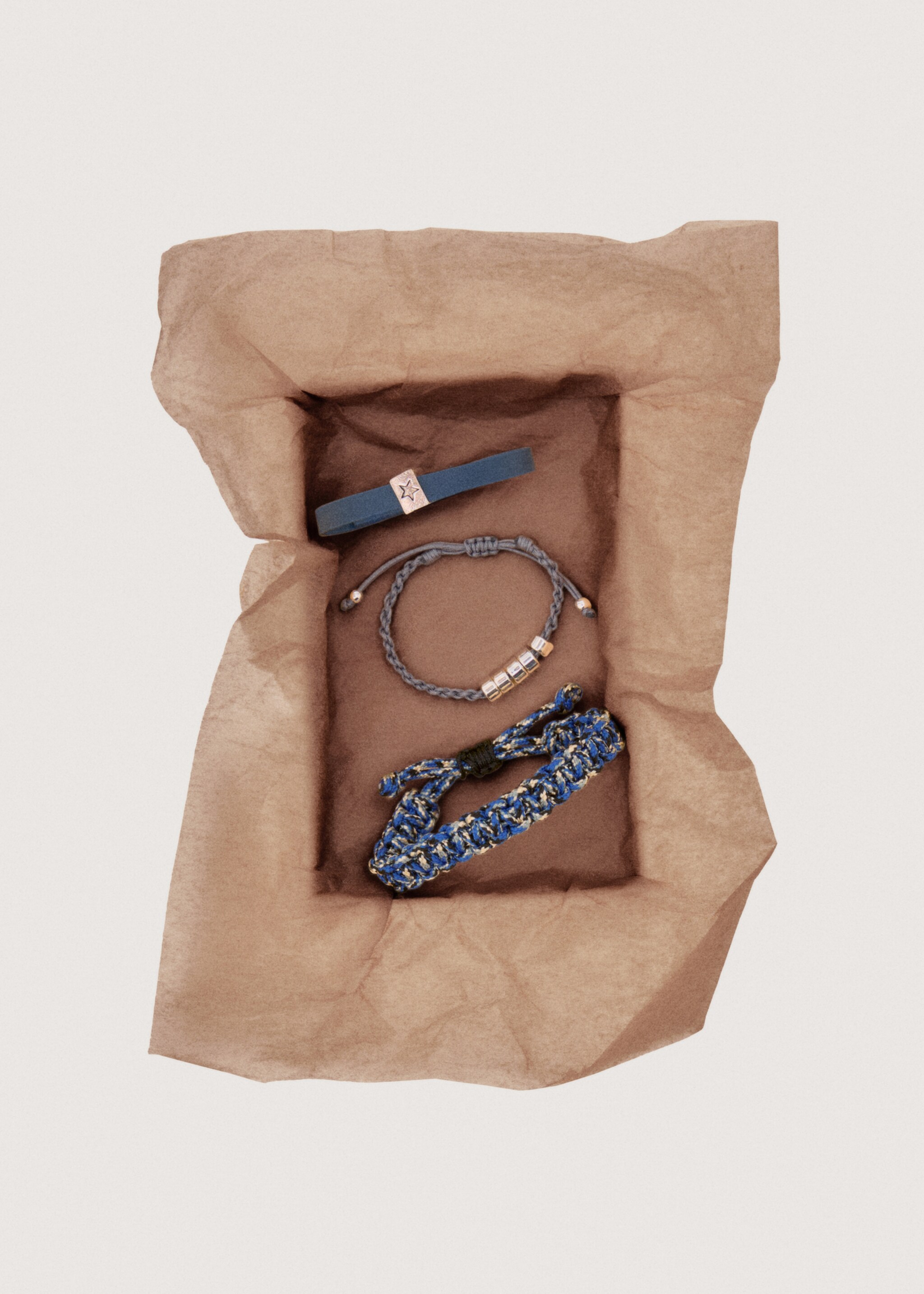 Pack of 3 bracelets - Details of the article 7, Navy. Ref: 27091201-00.