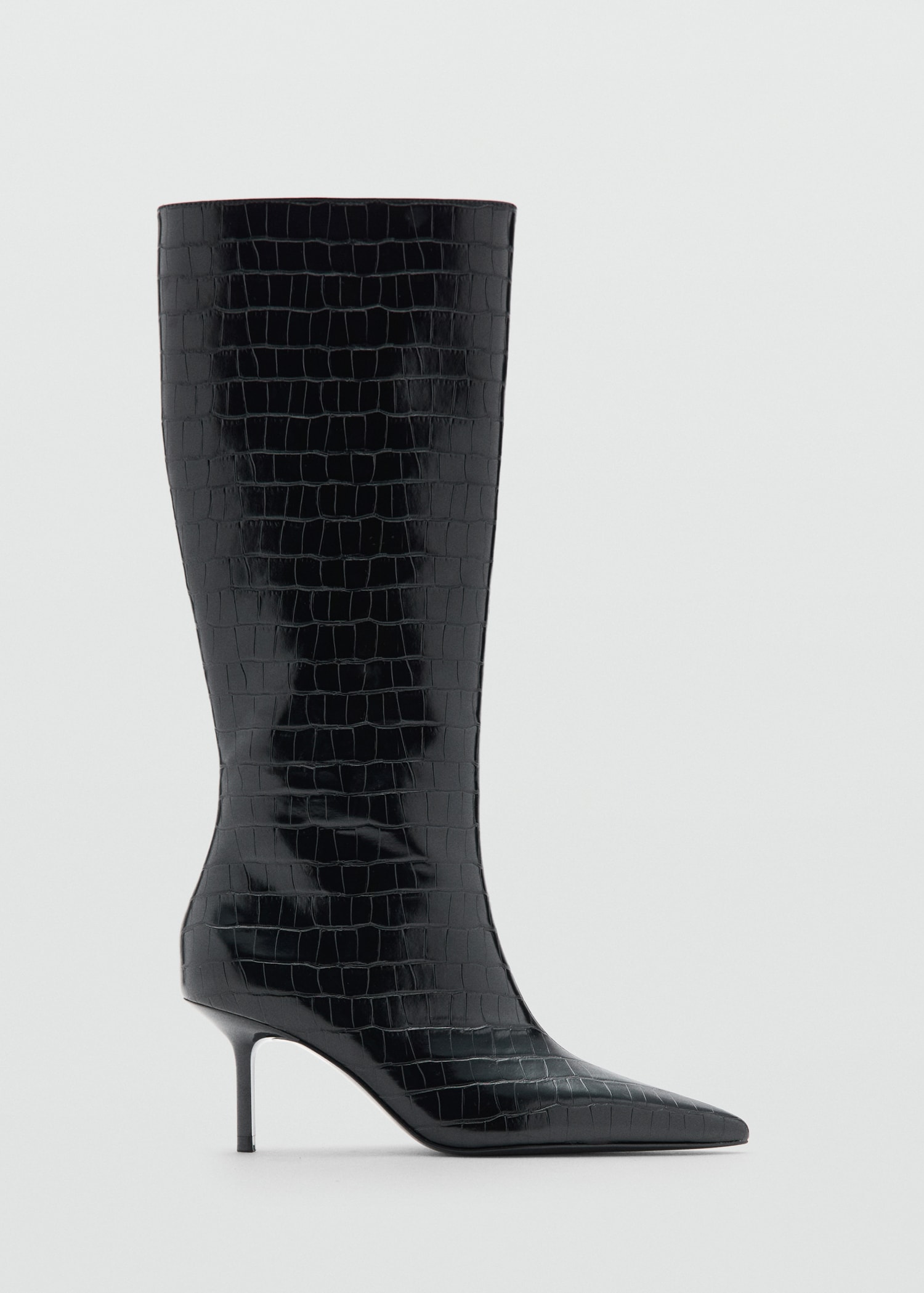 Croco faux leather boot - Article without model