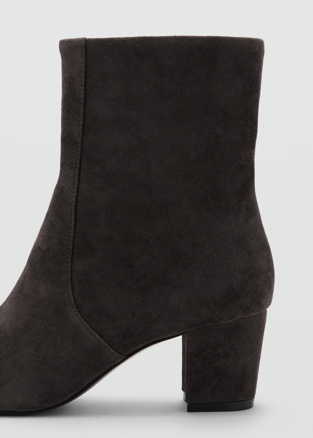 Mango Suede ankle boots with block heel