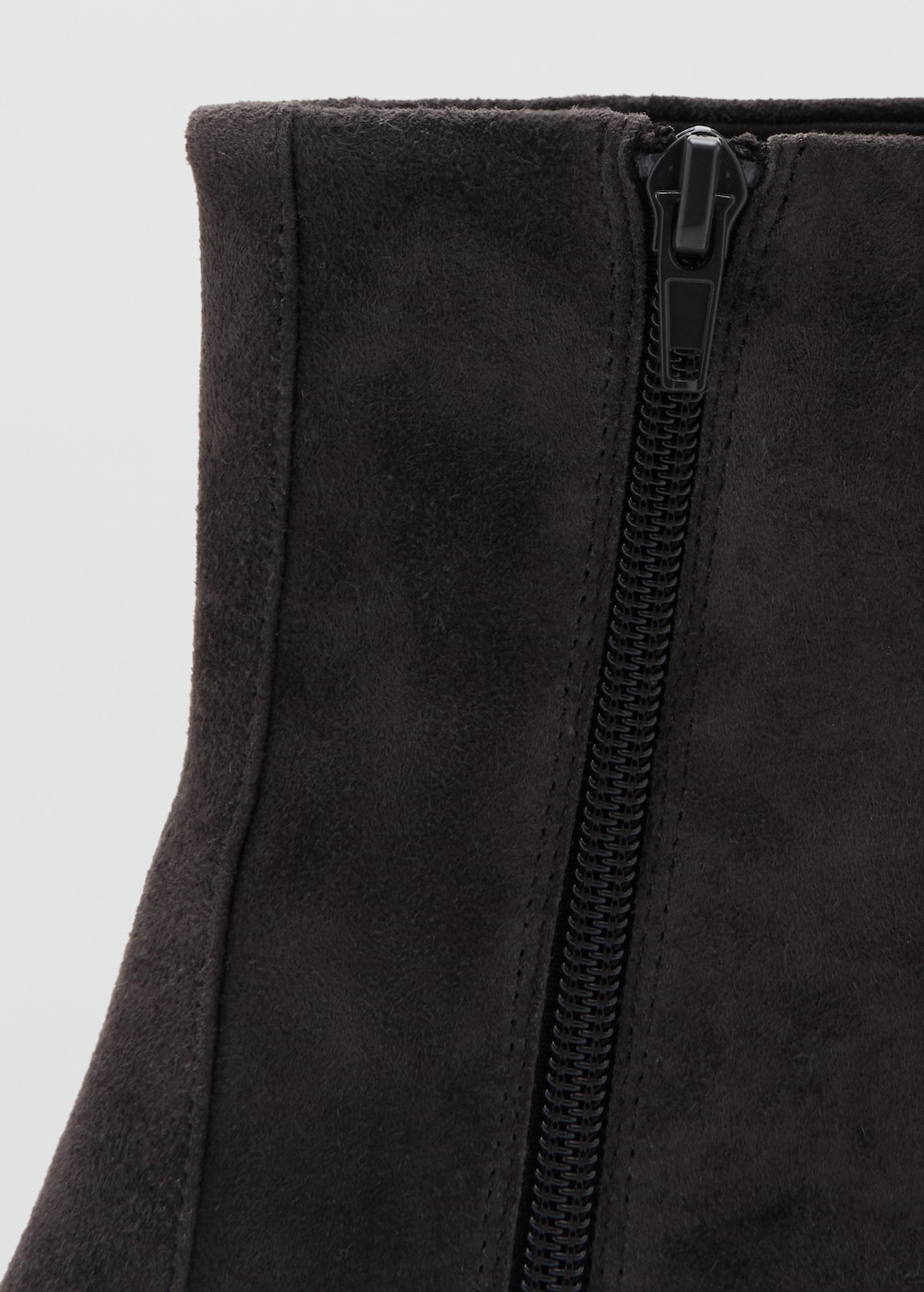 Mango Suede ankle boots with block heel