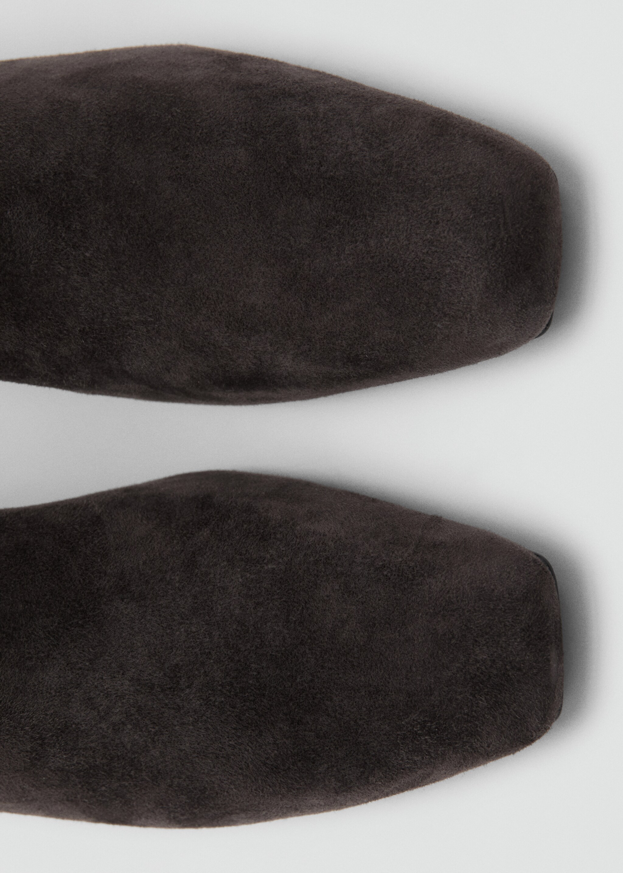 Suede block-heel boots - Details of the article 3, Dark Heather Grey. Ref: 27091208-00.
