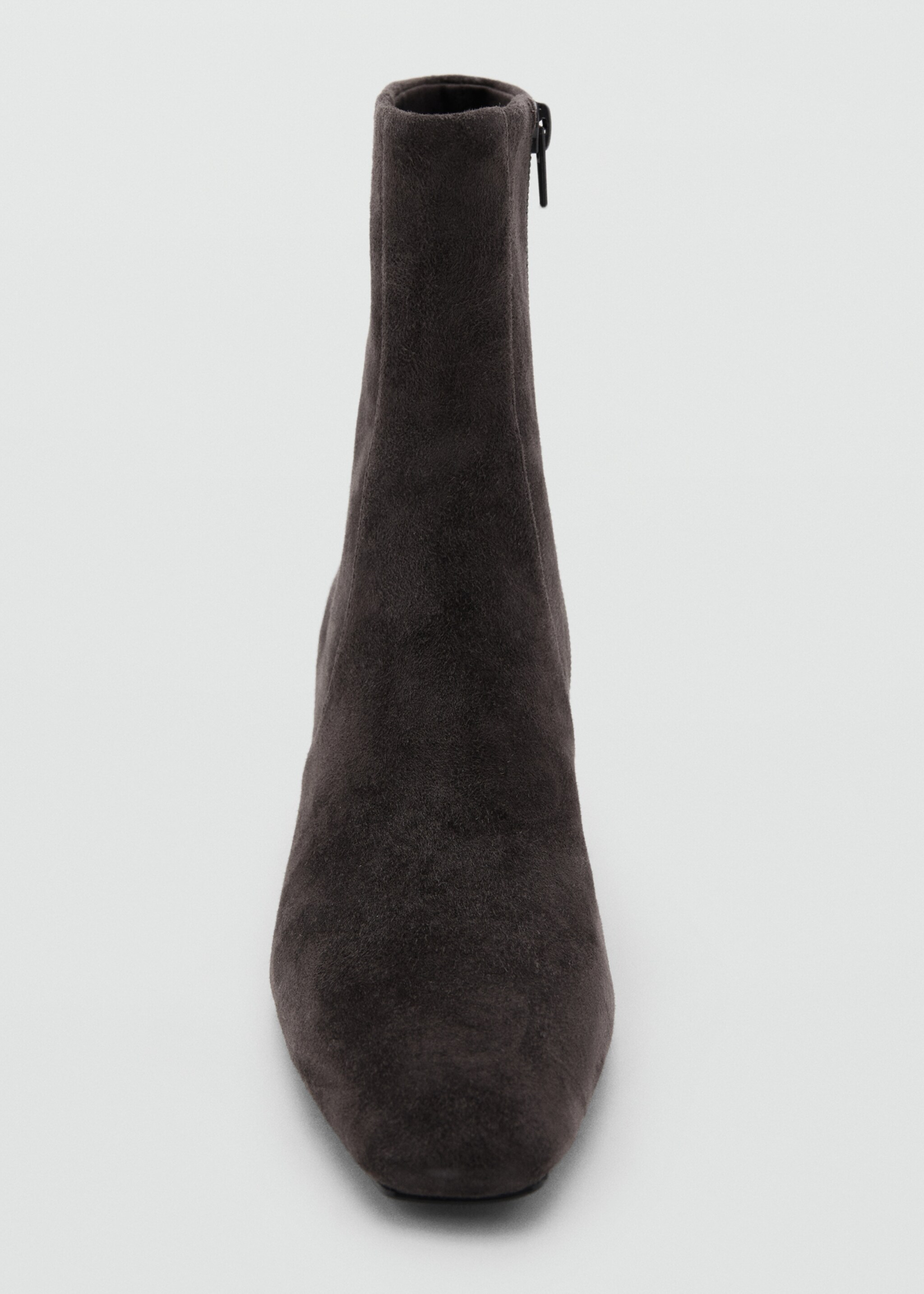 Suede block-heel boots - Details of the article 4, Dark Heather Grey. Ref: 27091208-00.