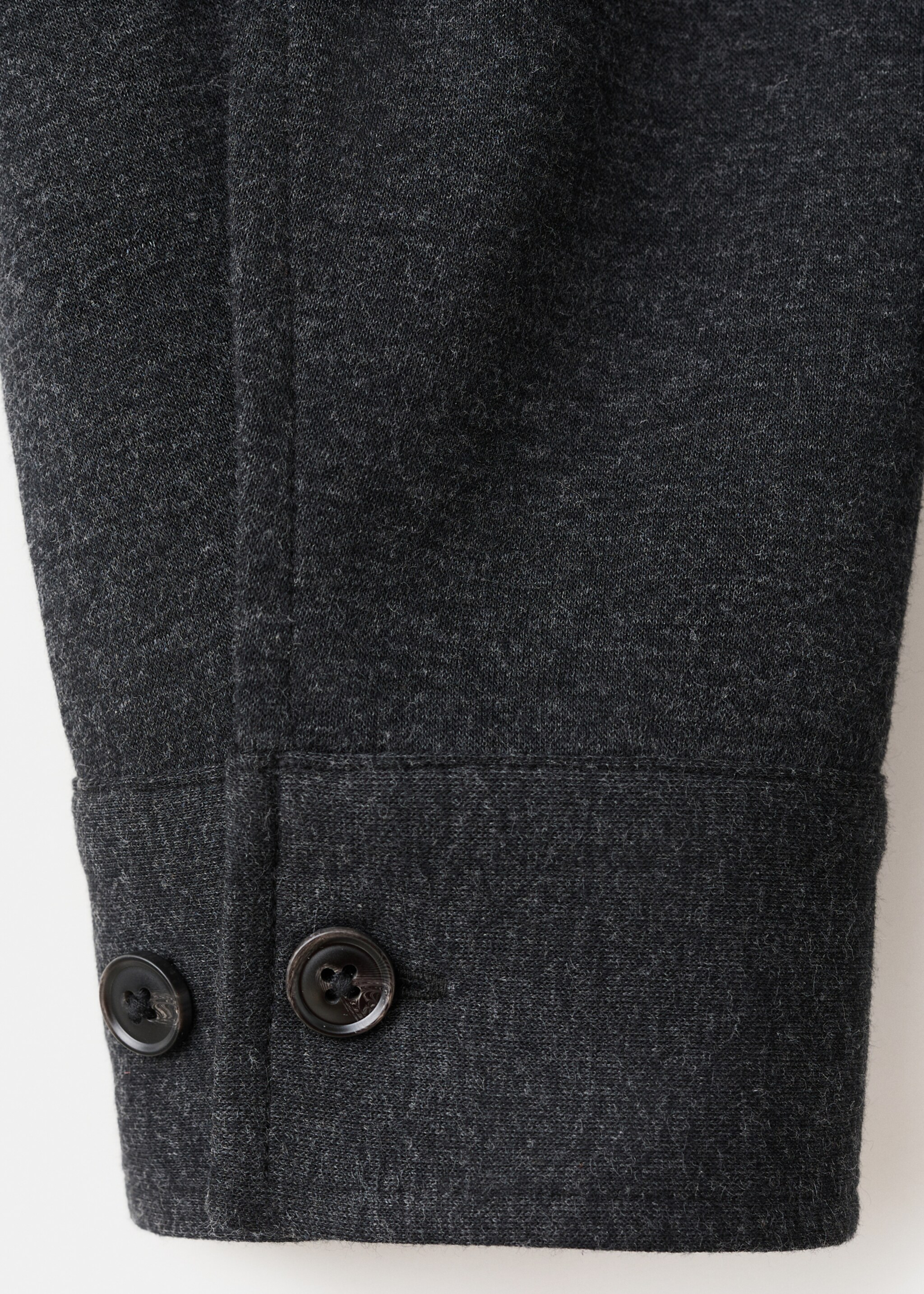 Flannel overshirt with pockets - Details of the article 0, Dark Heather Grey. Ref: 27091209-00.
