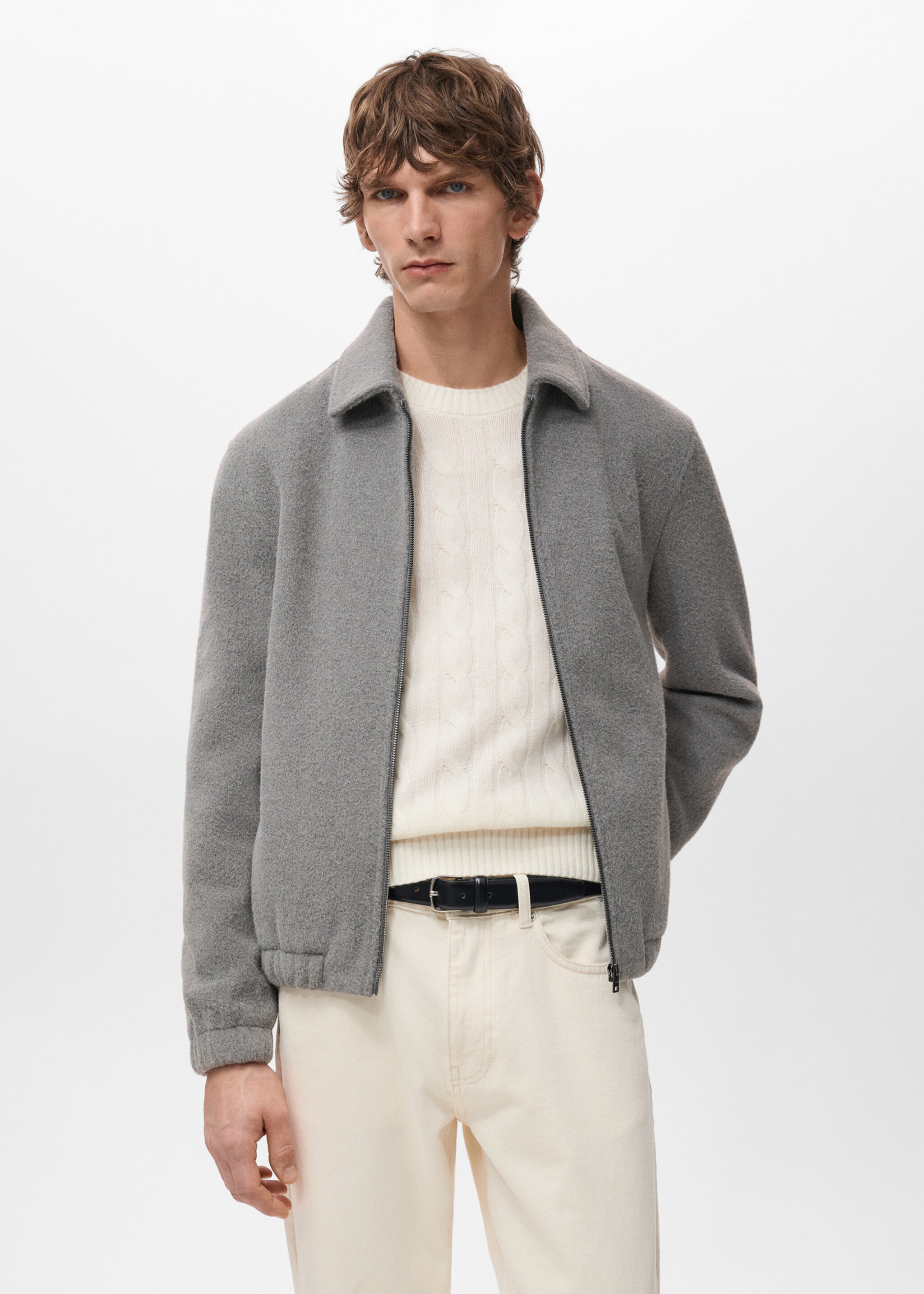 Overshirt bellecz - Medium plane, Light Heather Grey. Ref: 27091210-00.