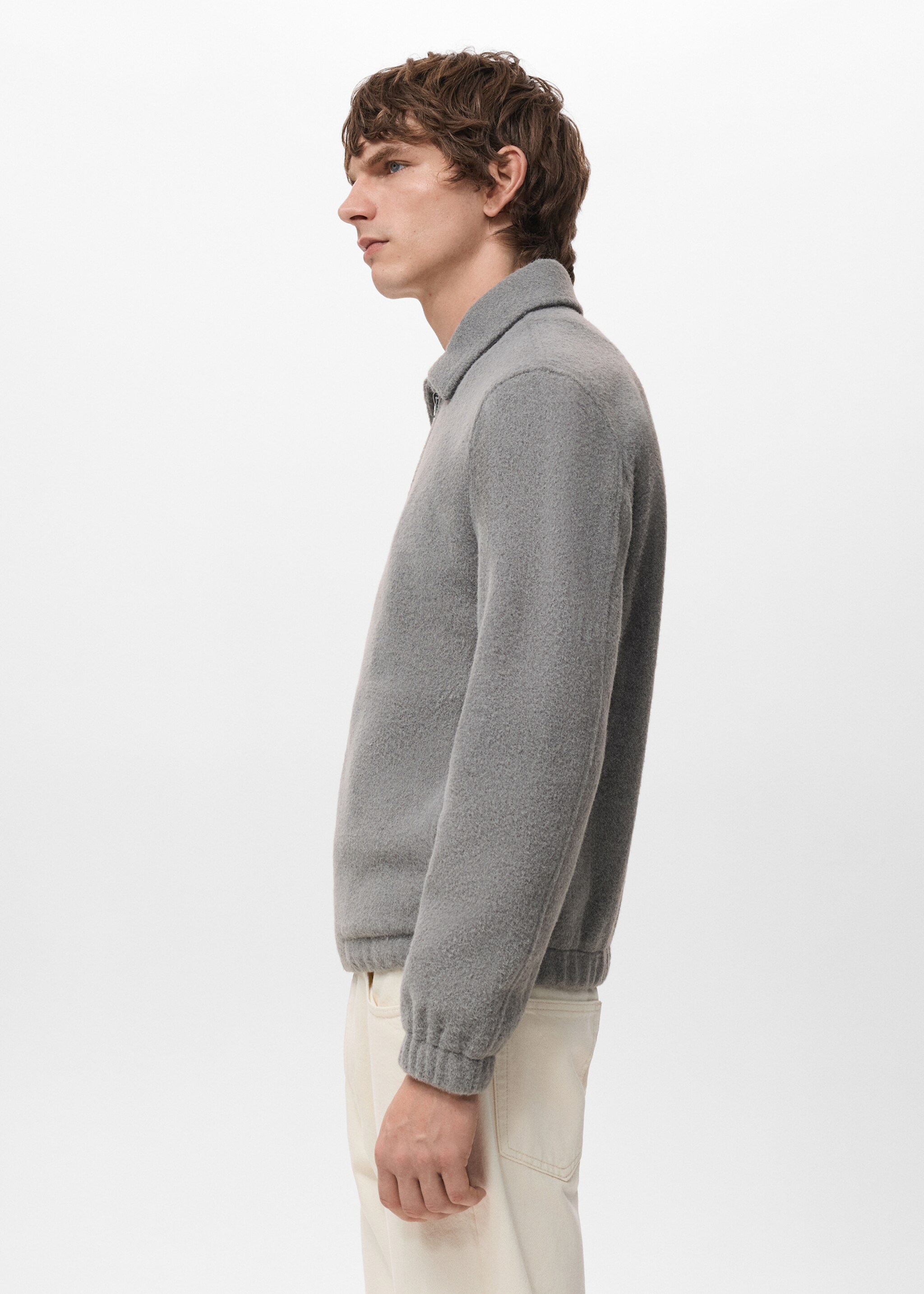 Overshirt bellecz - Details of the article 2, Light Heather Grey. Ref: 27091210-00.