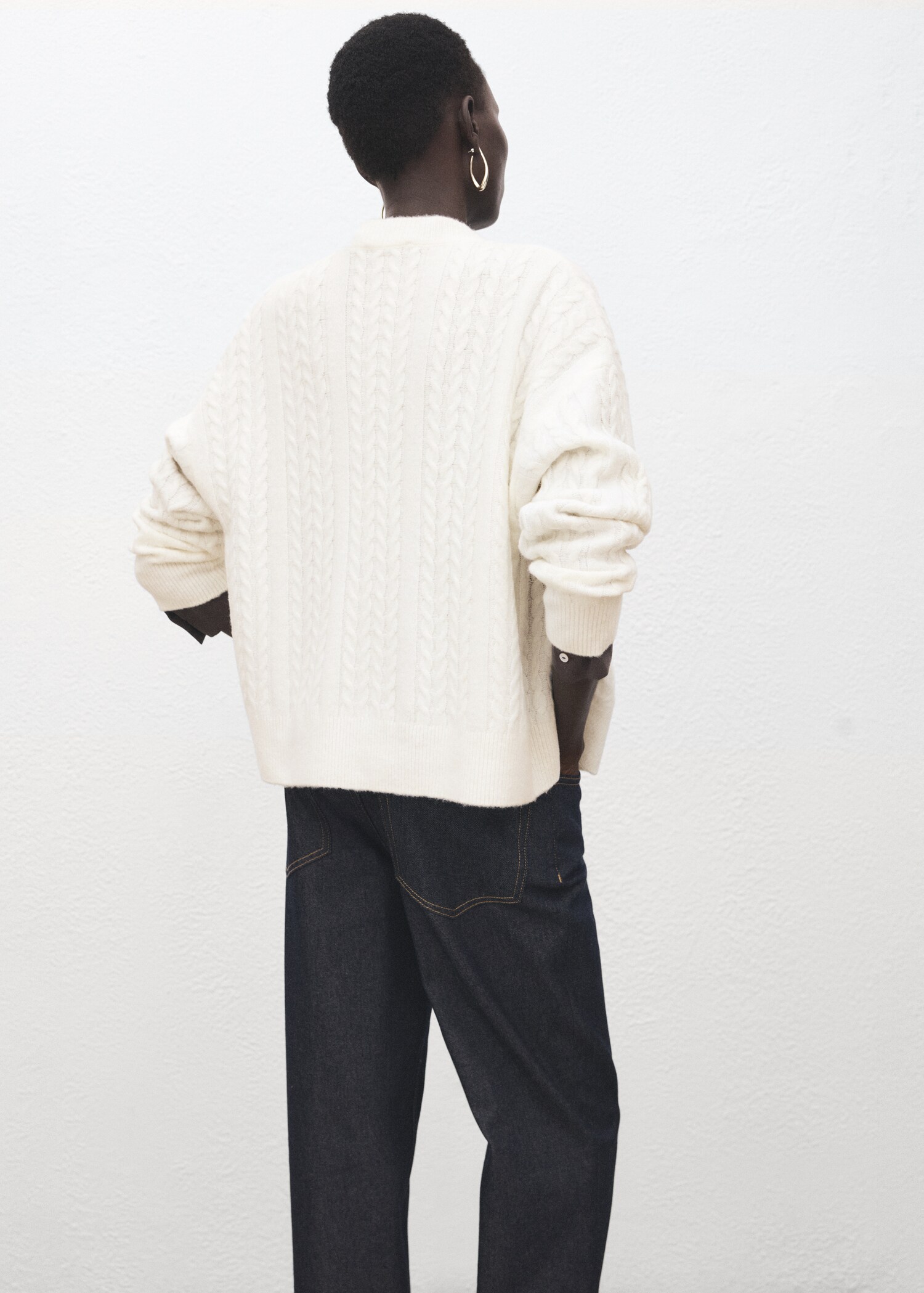 Cardigan maille tressée - Verso de l’article