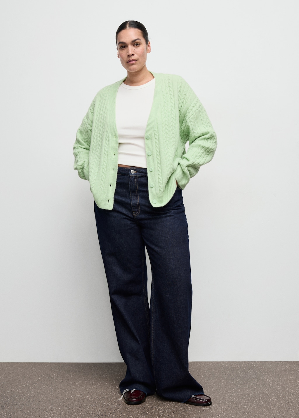 Mango Knitted braided cardigan