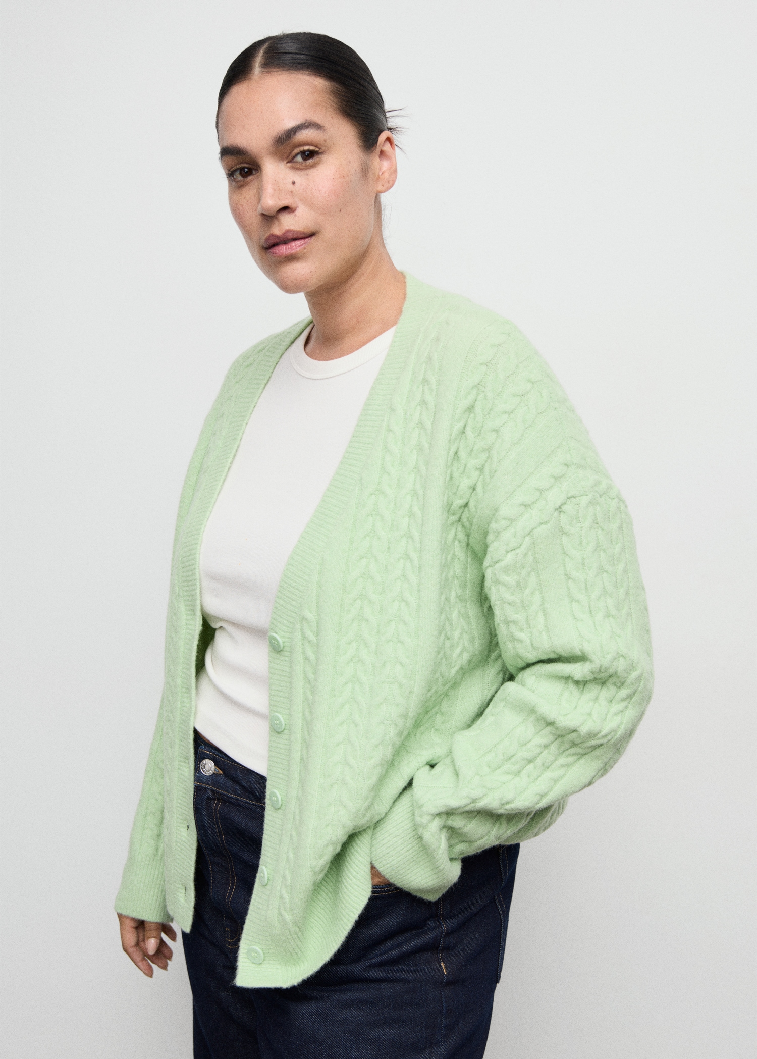 Knitted Braided Cardigan