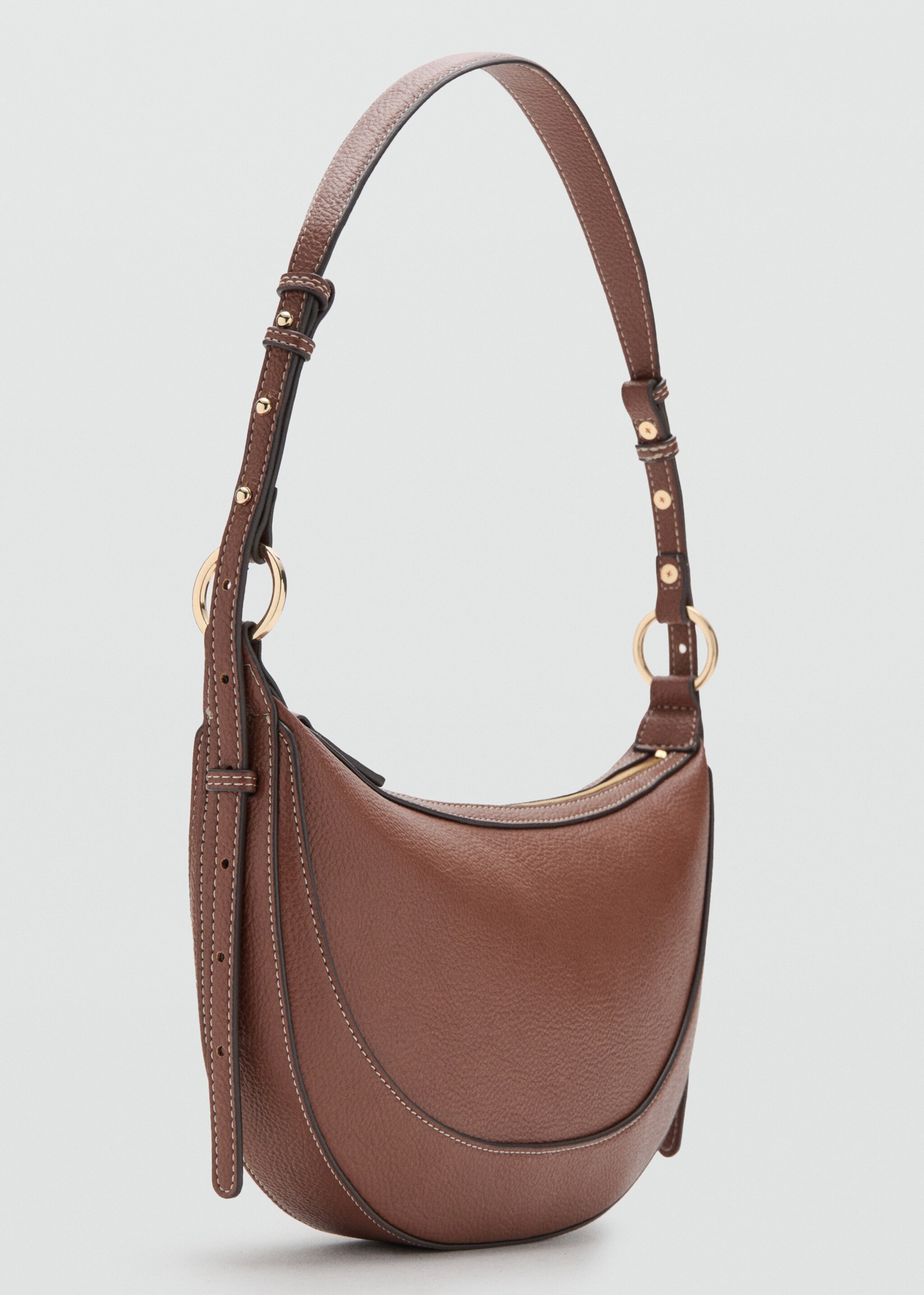 Oval shoulder bag - Medium plane, Leather. Ref: 27091216-00.
