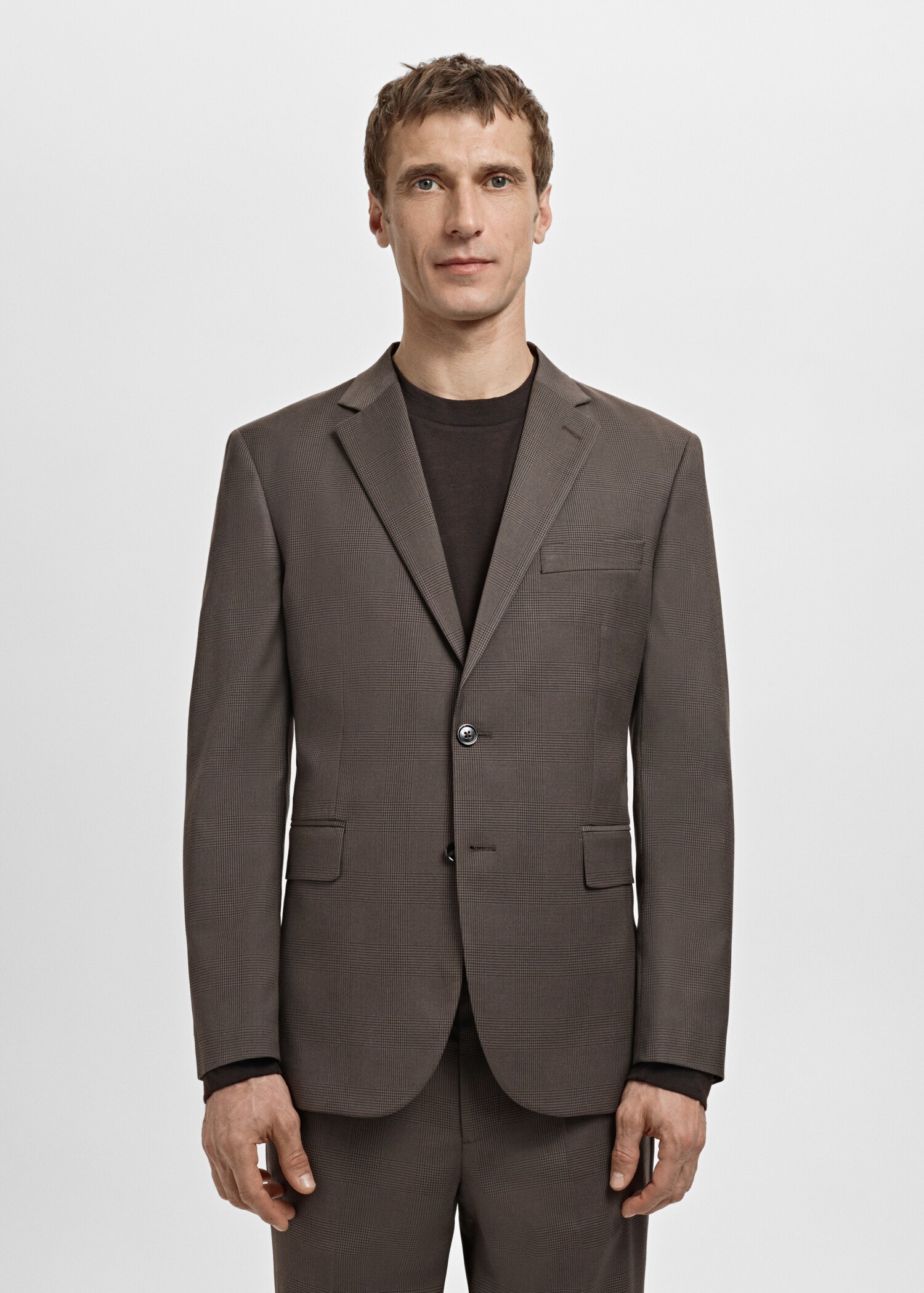 Milan slim-fit suit jacket - Medium plane