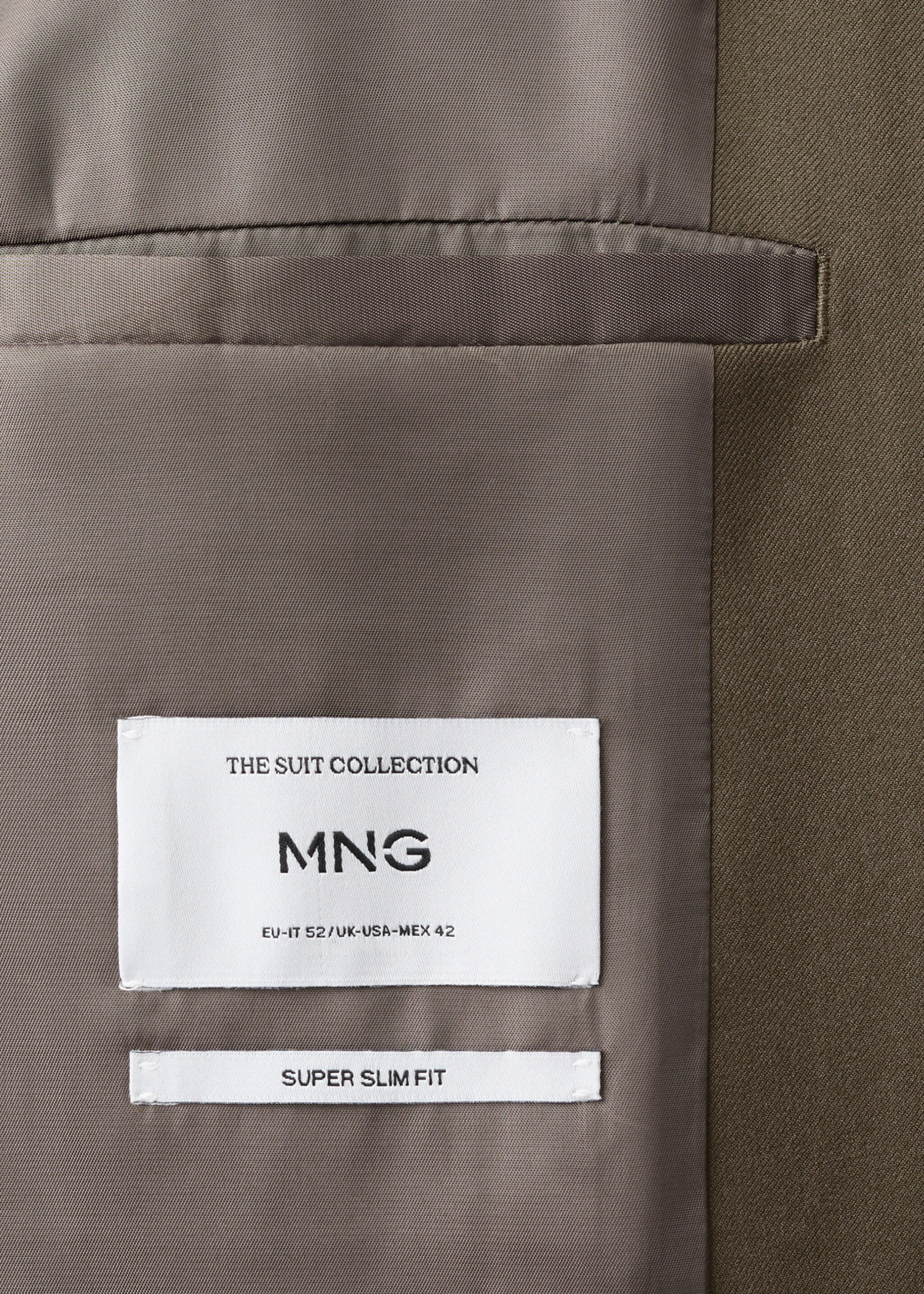 Super slim-fit suit jacket in stretch fabric - Details of the article 0, Brown. Ref: 27091218-00.