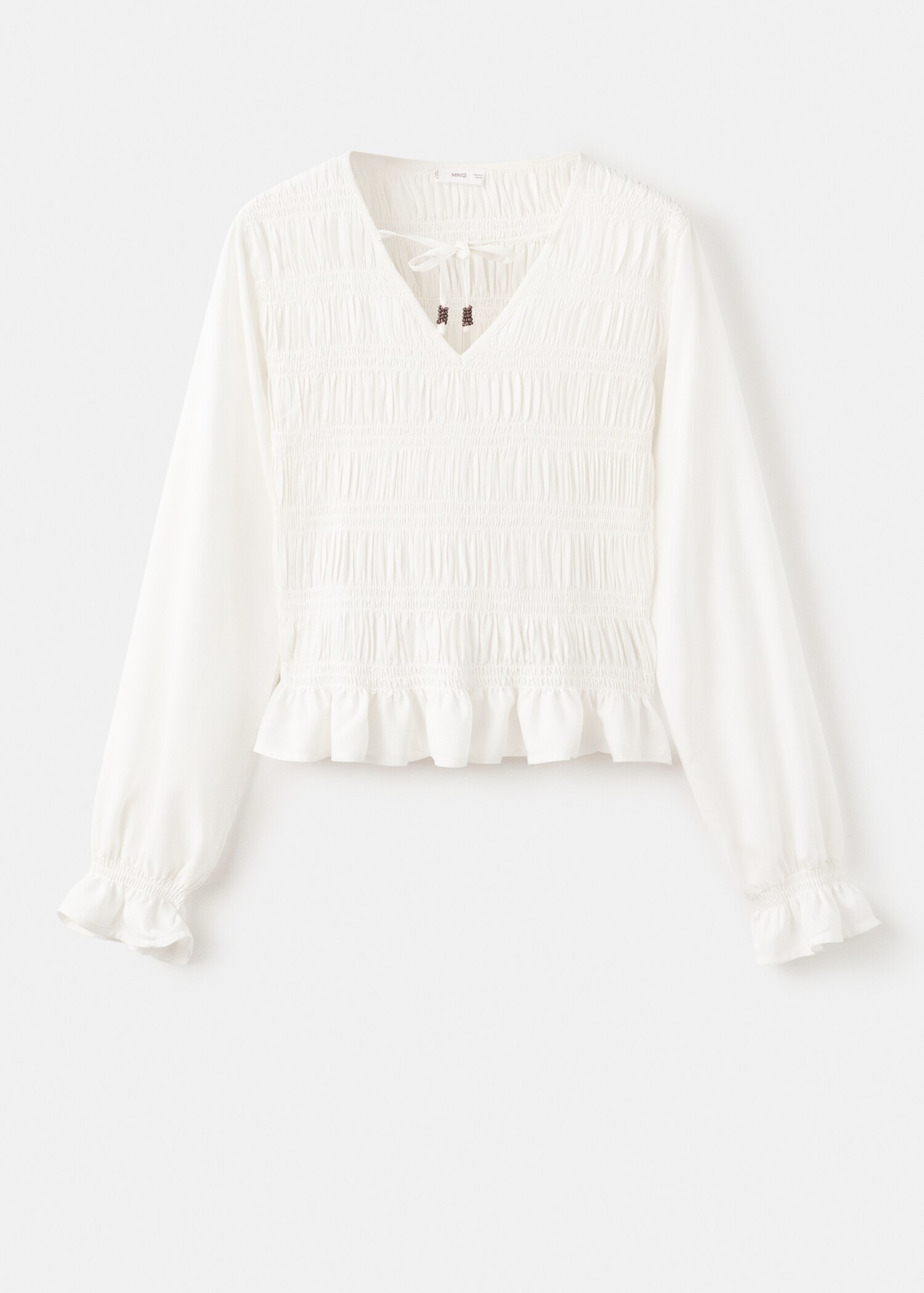 Ruched blouse with ruffles - Article without model