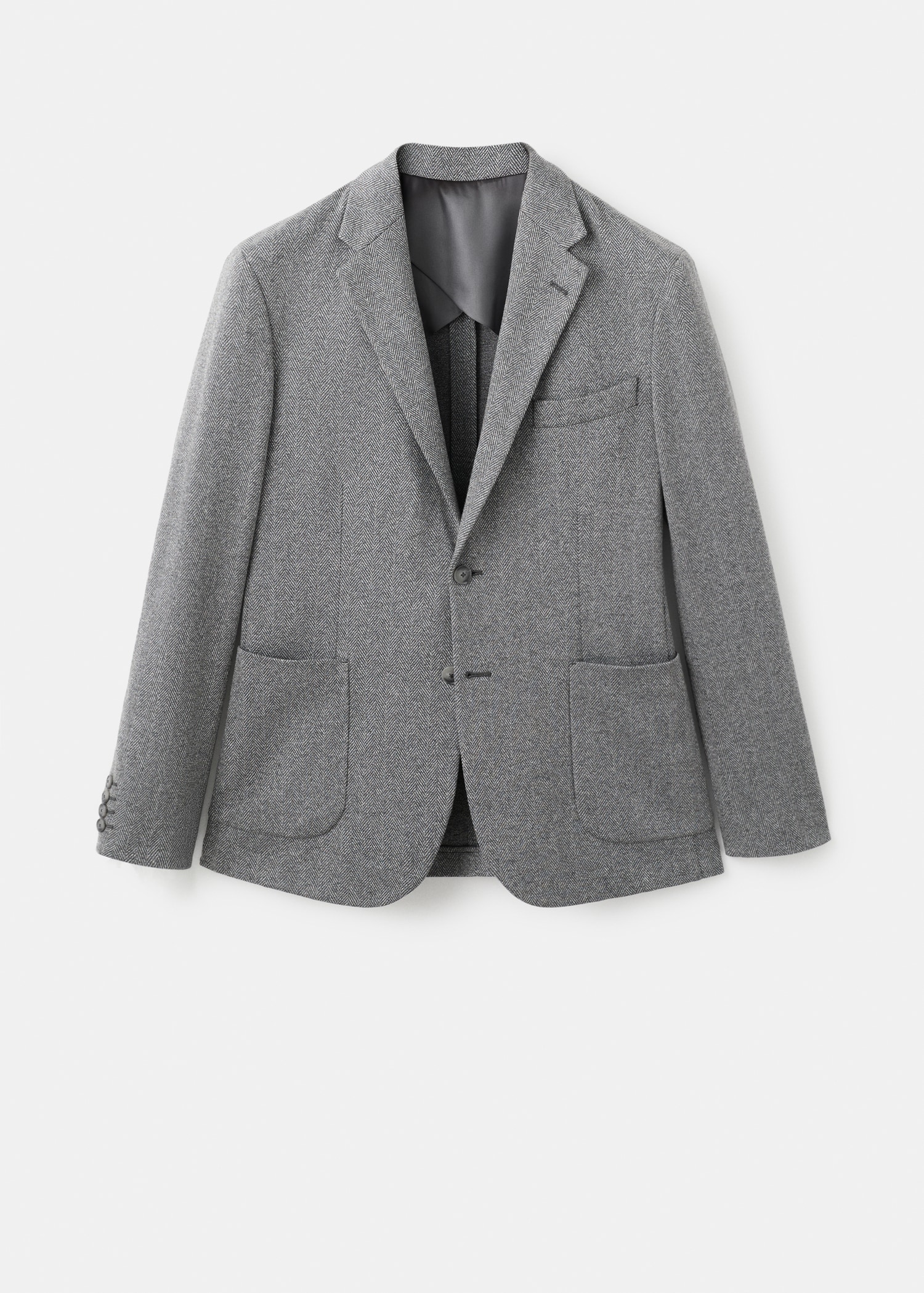 Slim-fit herringbone tailored jacket - Article without model