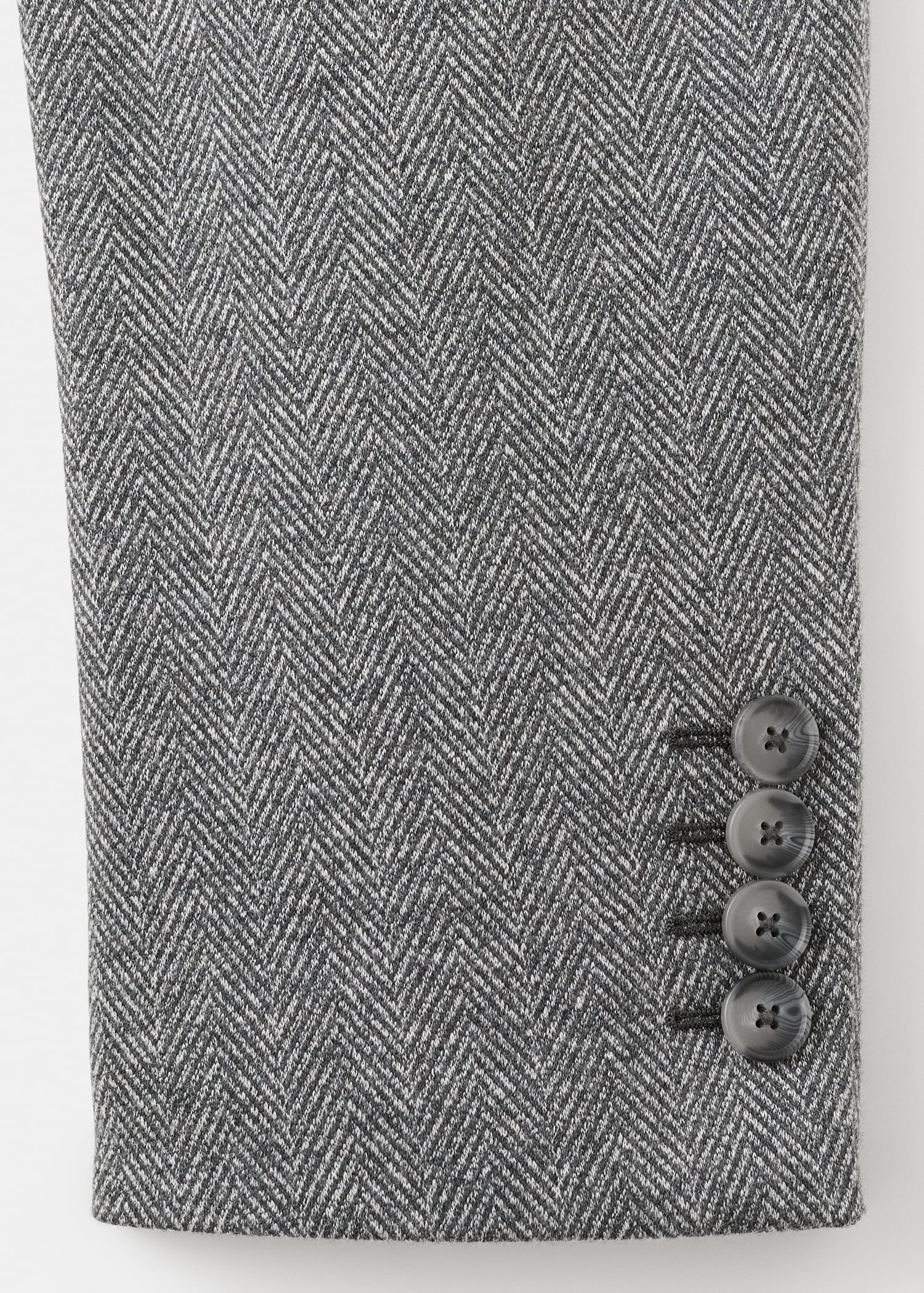 Slim-fit herringbone tailored jacket - Details of the article 0