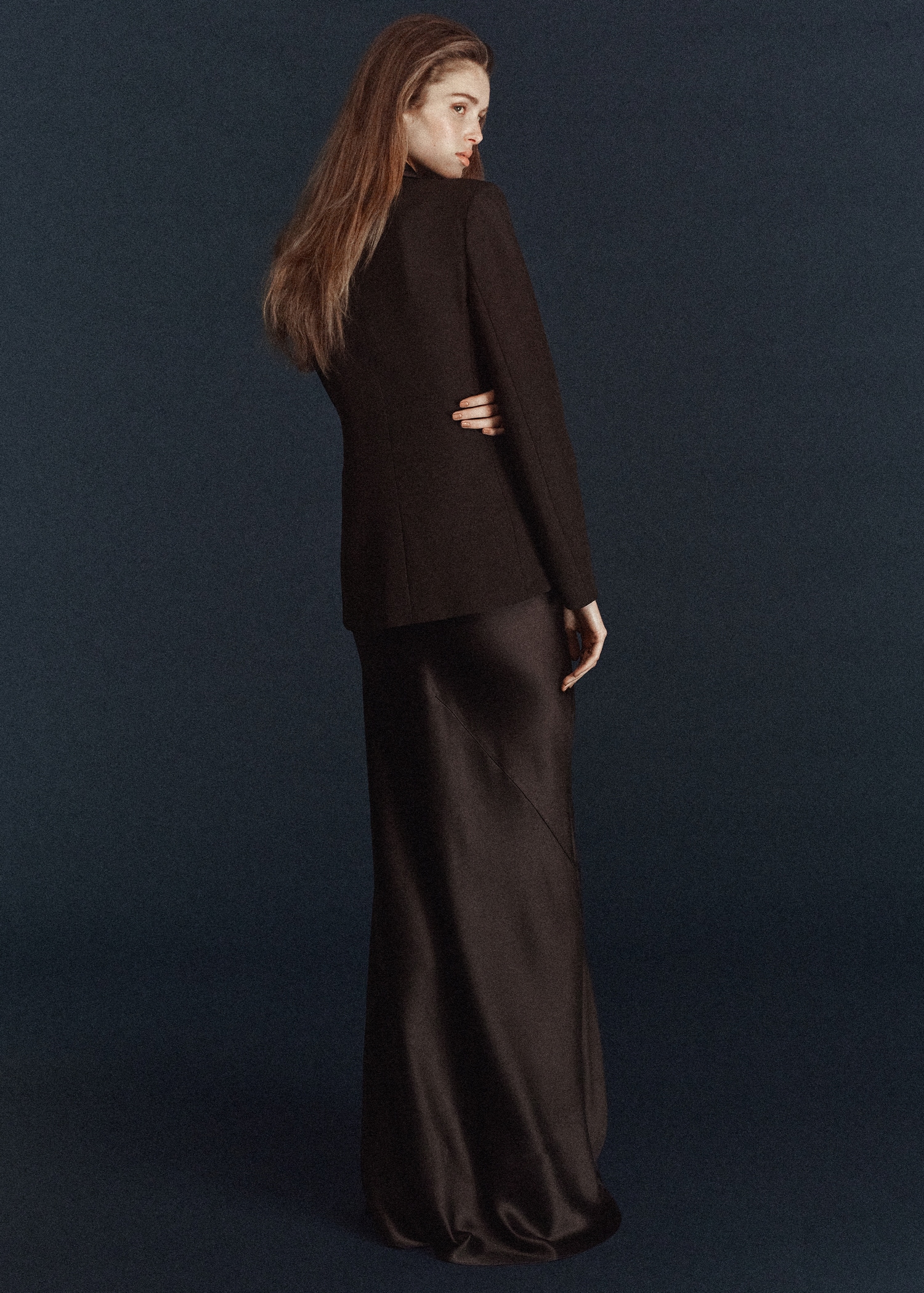 Satin maxi-skirt - Reverse of the article