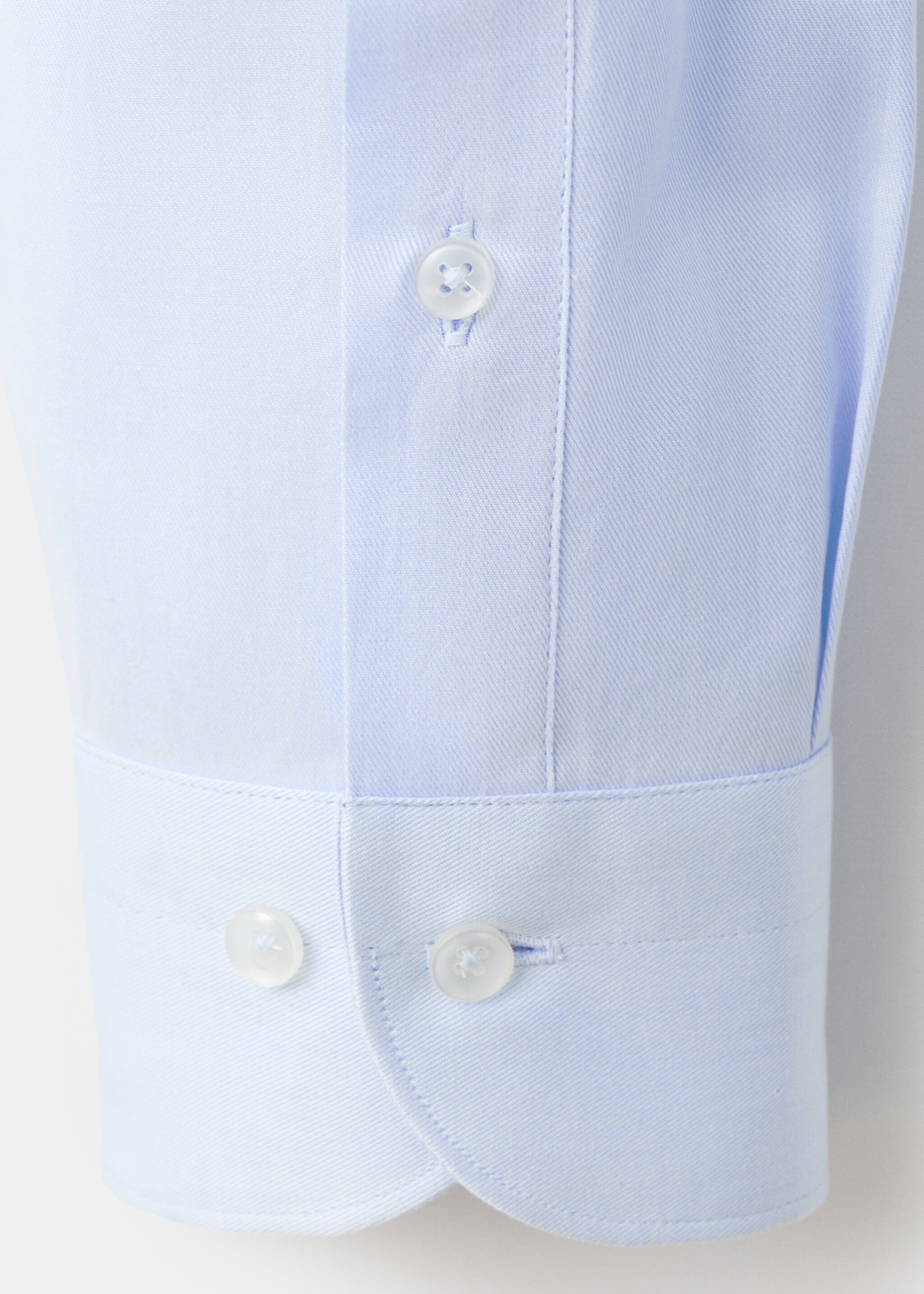 Slim fit cotton suit shirt - Details of the article 0, Sky Blue. Ref: 27091223-00.