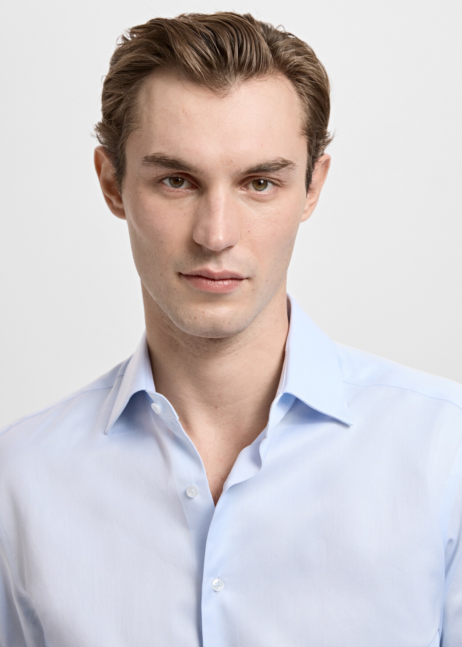 Slim fit cotton suit shirt - Details of the article 1