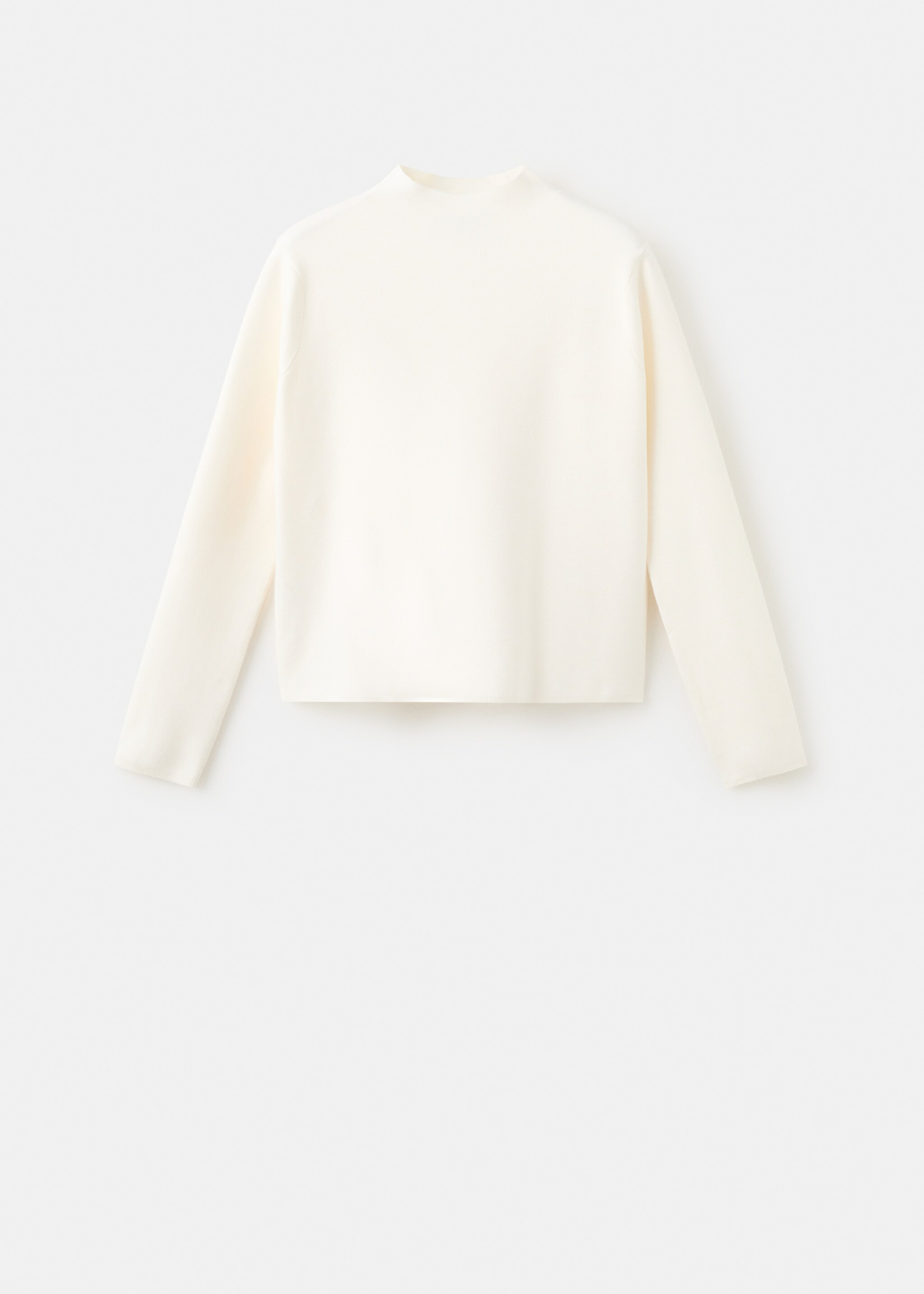 Knitted sweater with perkins neck - Article without model, Ecru. Ref: 27091224-00.