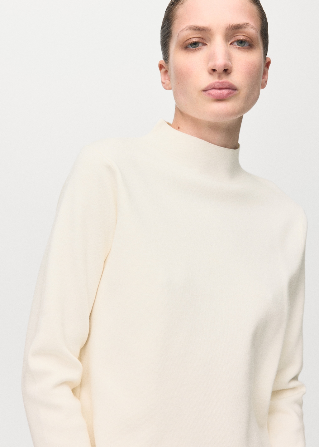 Mango Knitted sweater with perkins neck